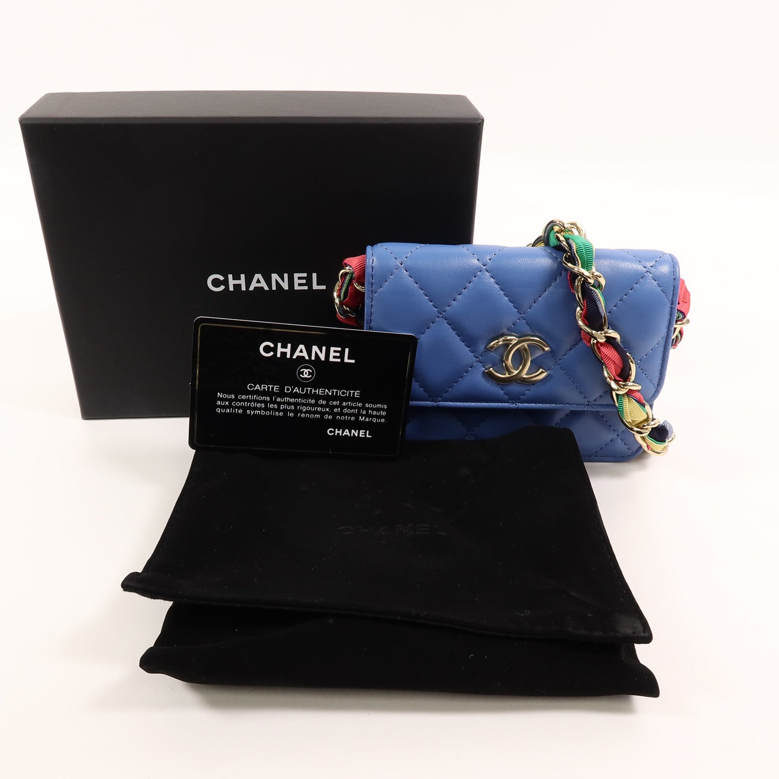 CHANEL 羊皮皮革Mini Chain Bag鏈帶肩背袋