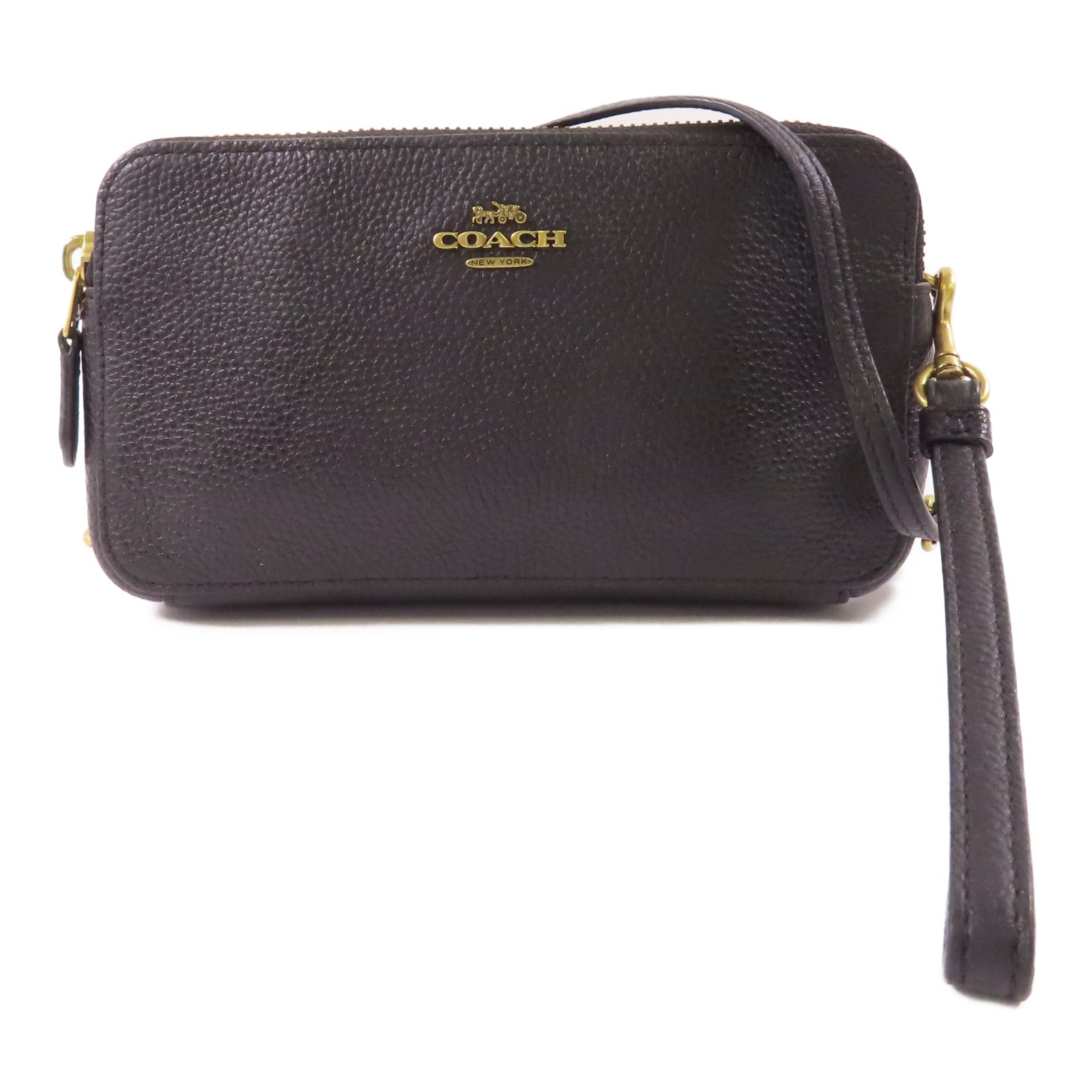COACH 牛皮皮革Shoulder Bag金扣肩背袋