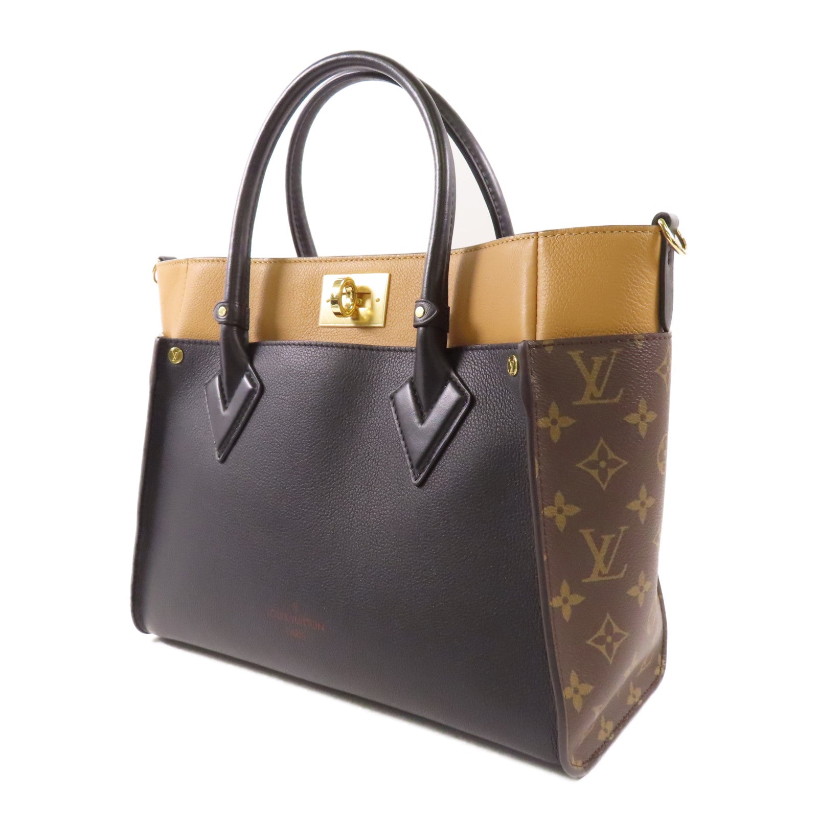 LOUIS VUITTON LV GHW On My Side MM 2 Way Shoulder Bag M53823 Monogram Calfskin