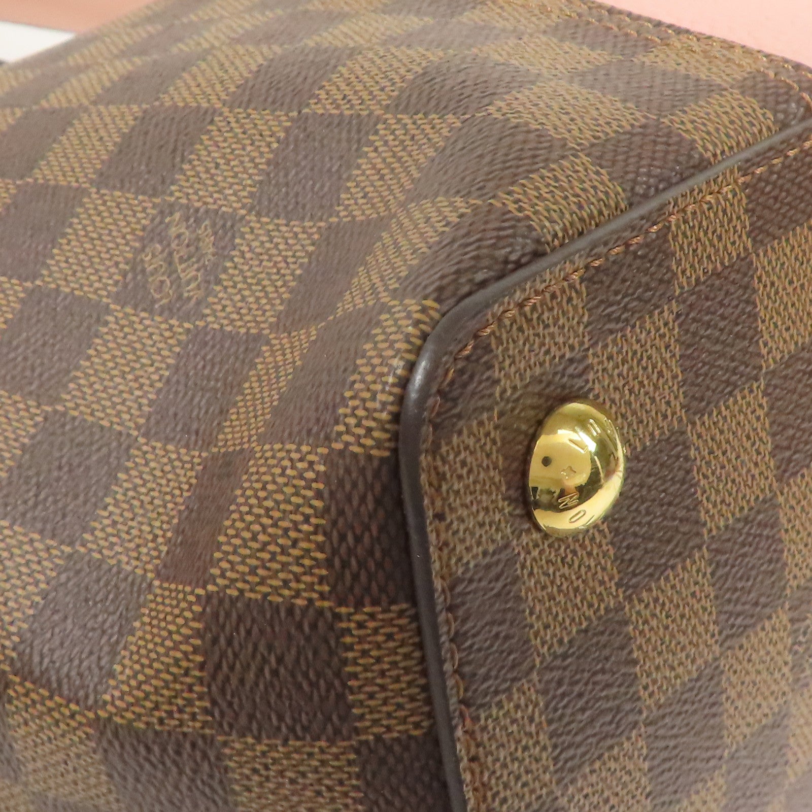 LOUIS VUITTON Damier Shoulder Bag金扣手挽肩背兩用袋