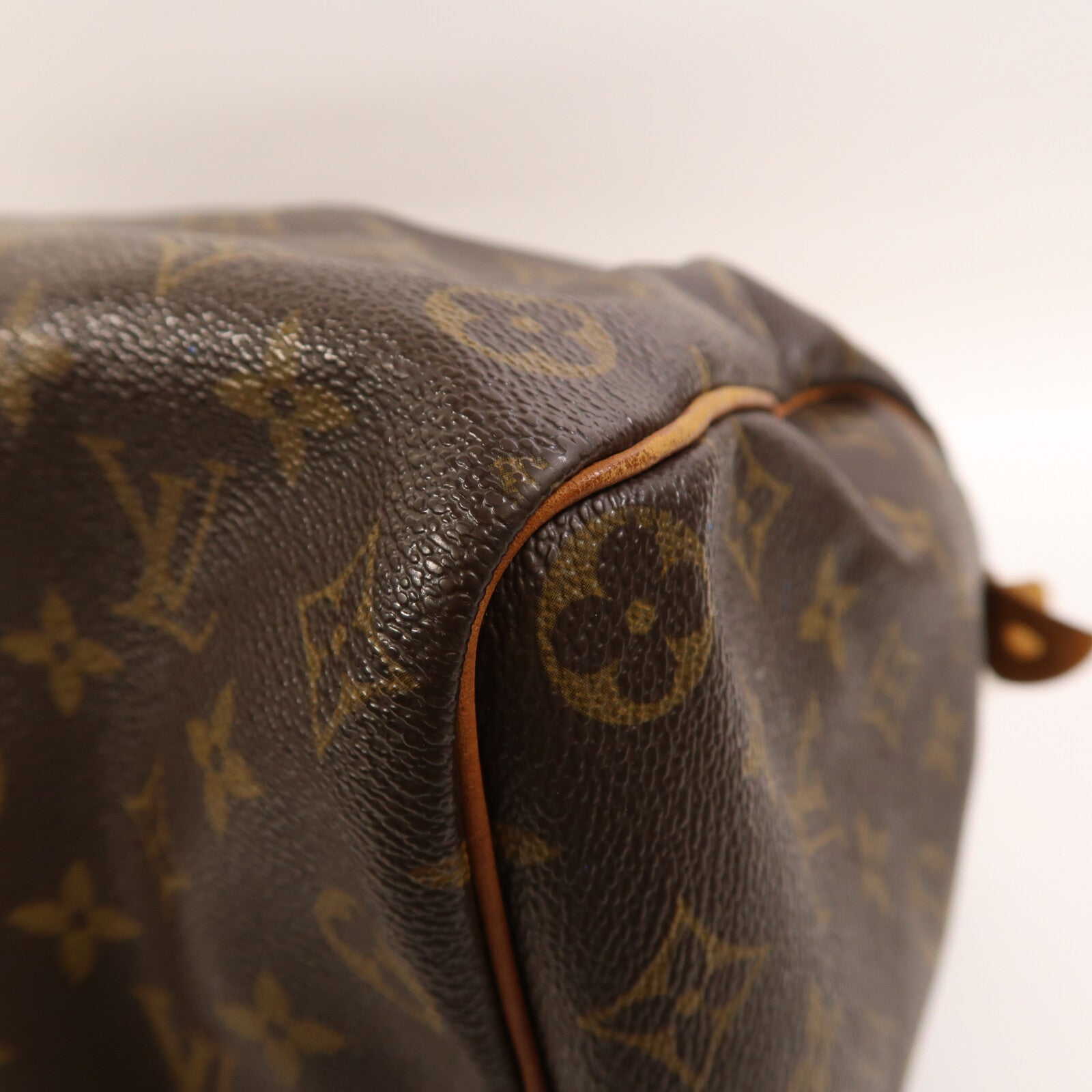 LOUIS VUITTON Monogram Speedy 35金扣手挽袋