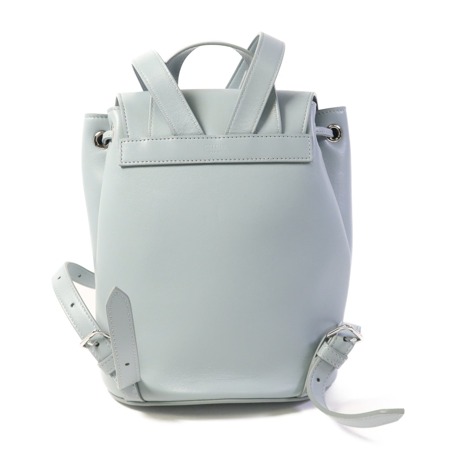 CELINE 牛皮皮革Bonnie銀扣背包