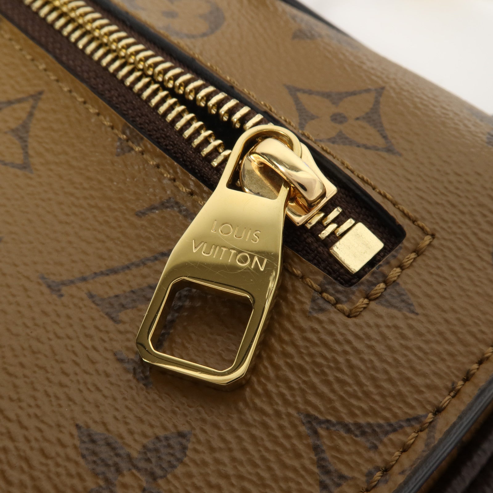 LOUIS VUITTON Monogram Reverse Pochette Metis金扣手挽肩背兩用袋