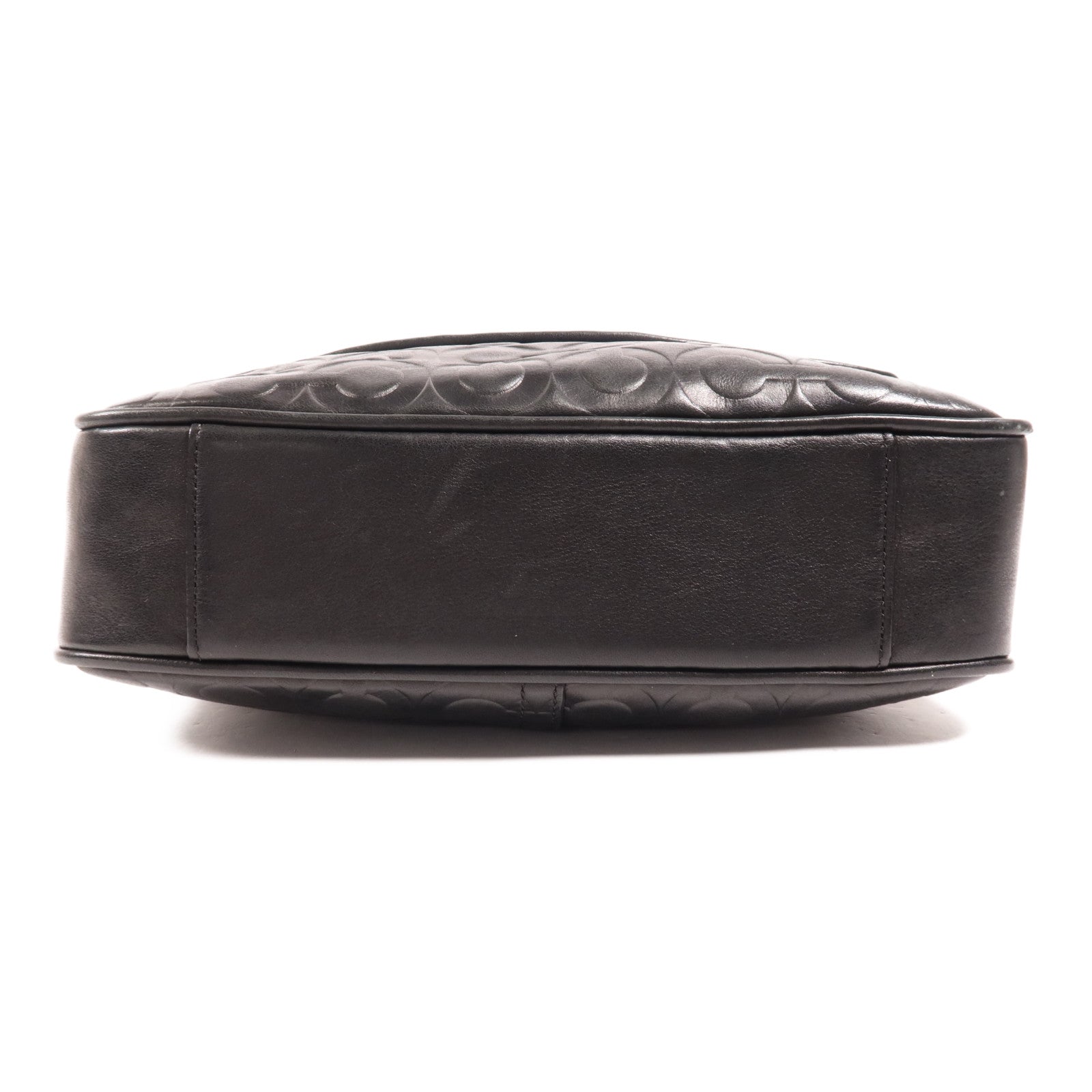 COACH 牛皮皮革Shoulder Bag銀扣肩背袋