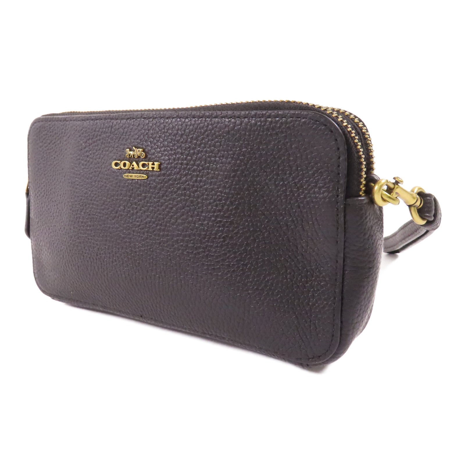 COACH 牛皮皮革Shoulder Bag金扣肩背袋
