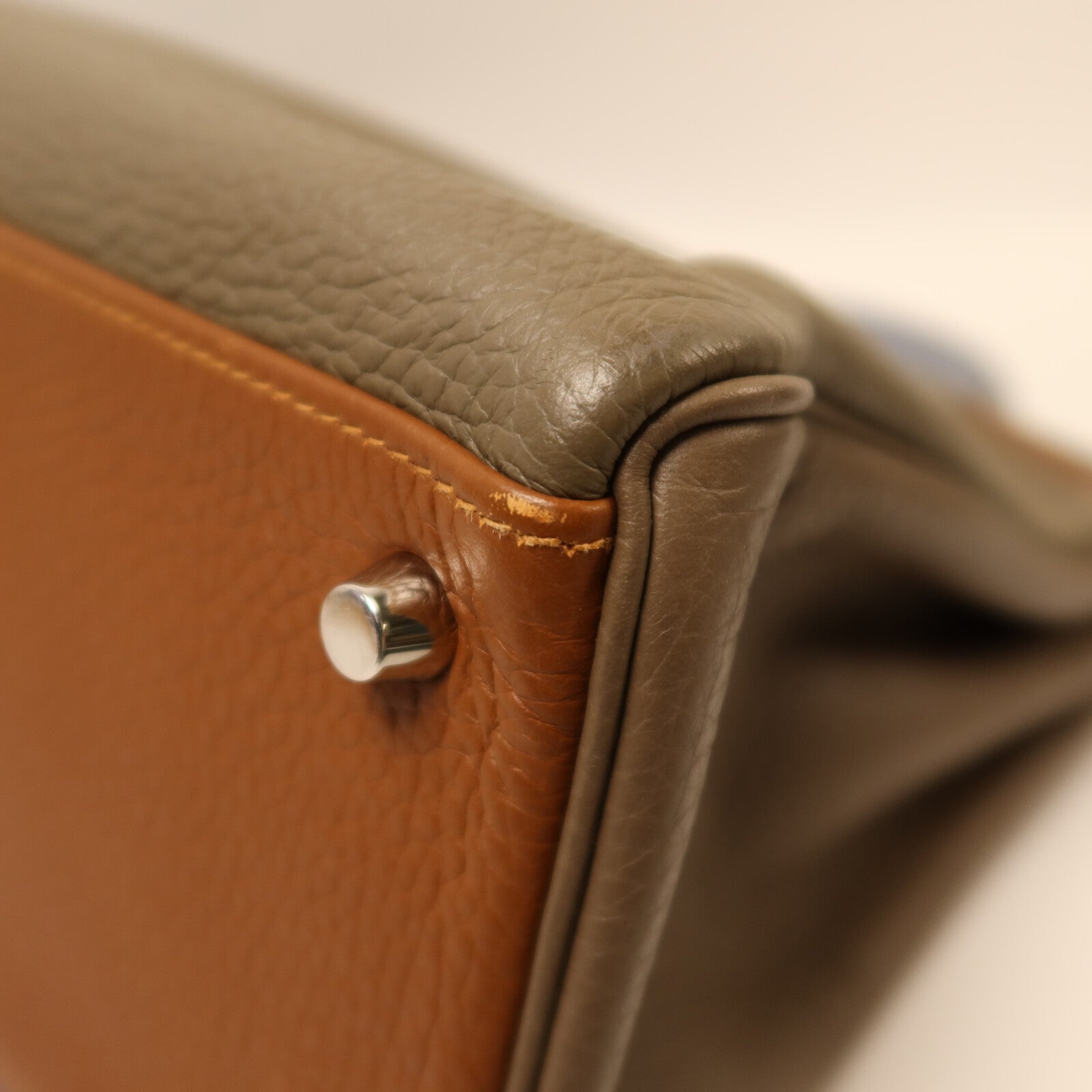 HERMES Togo皮革Kelly 32銀扣手挽肩背兩用袋