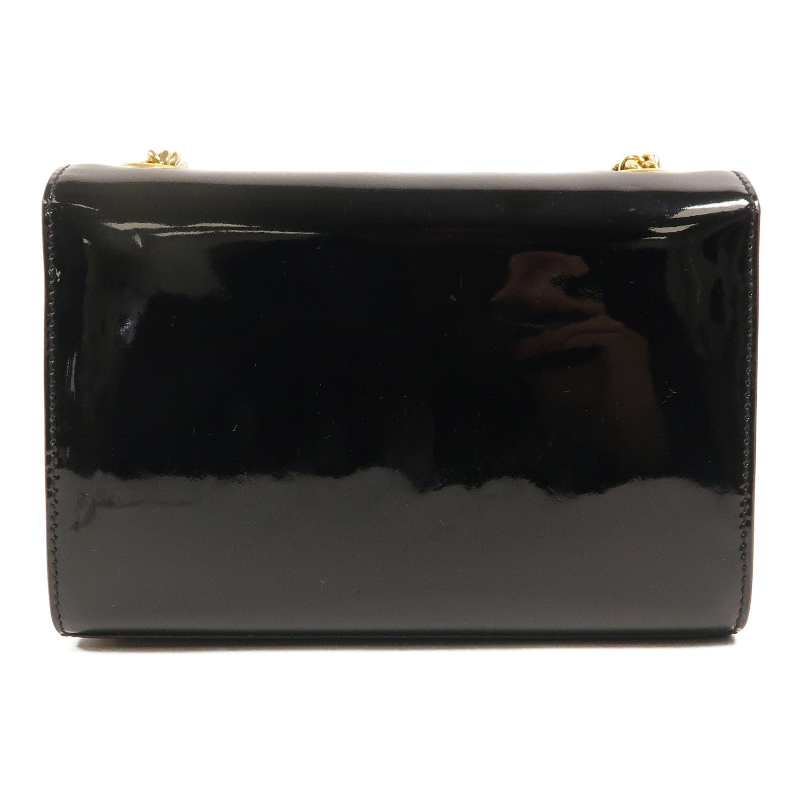 SAINT LAURENT 漆皮皮革Kate Small鏈帶肩背袋
