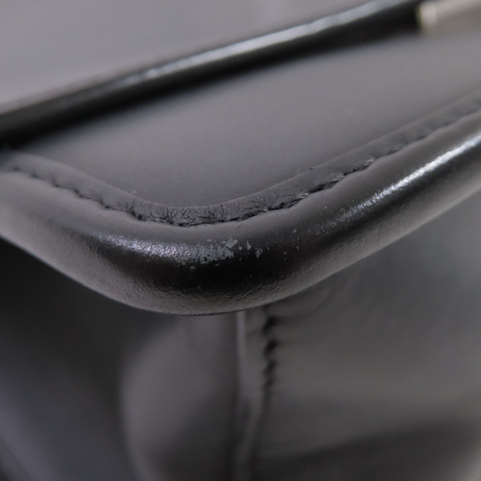 FENDI 牛皮皮革2Way Shoulder Bag銀扣手挽肩背兩用袋黑色