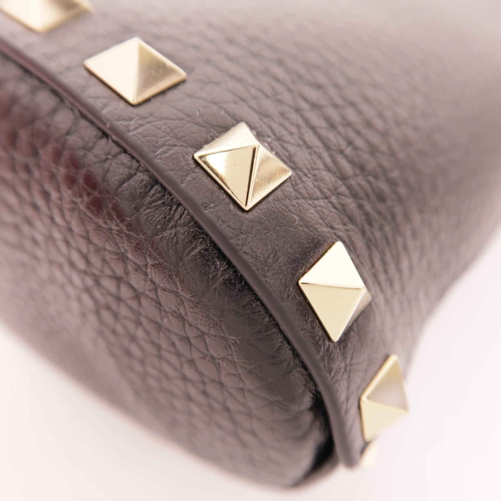 Valentino 【激減優惠】牛皮皮革Rockstud 金扣手挽肩背兩用袋