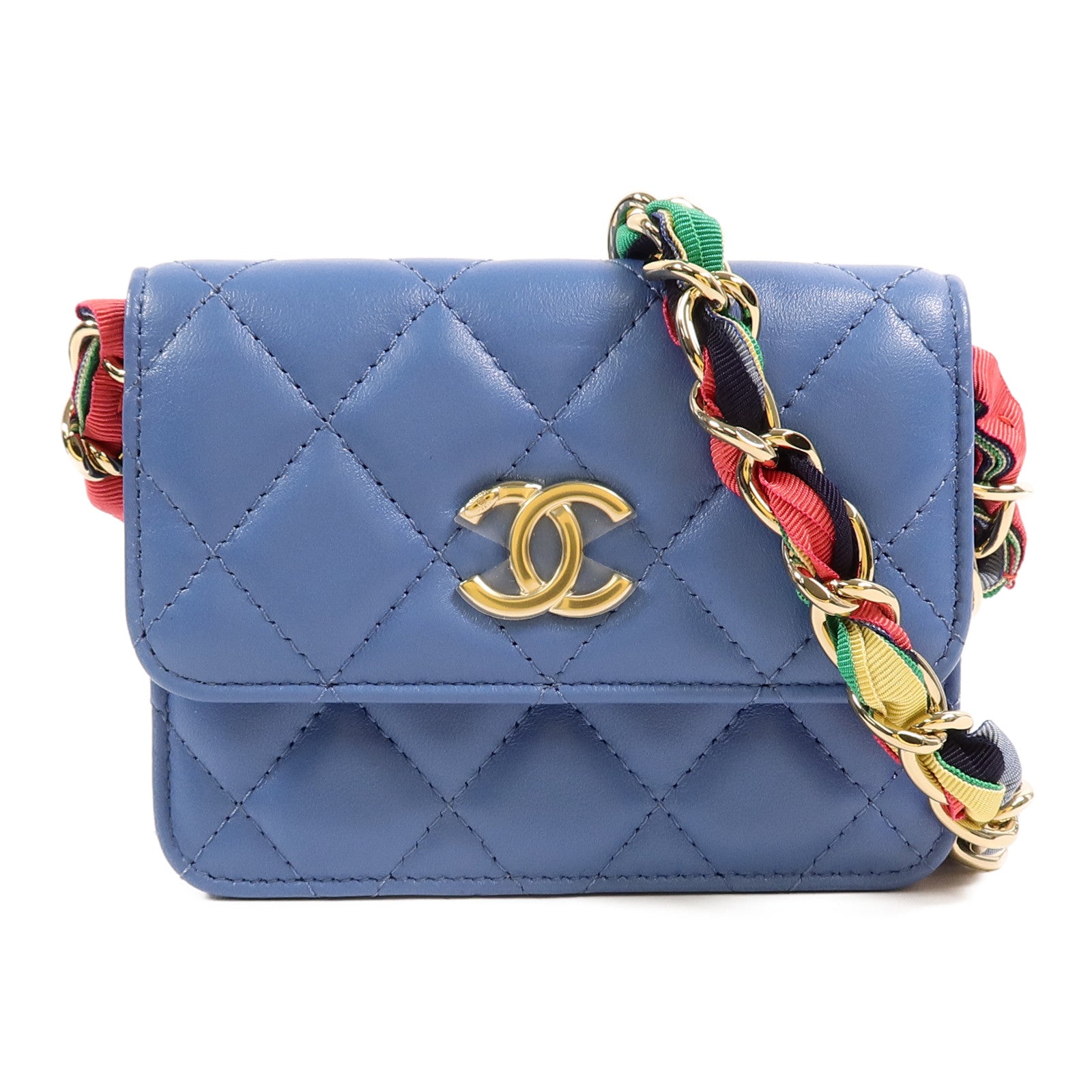 CHANEL 羊皮皮革Mini Chain Bag鏈帶肩背袋
