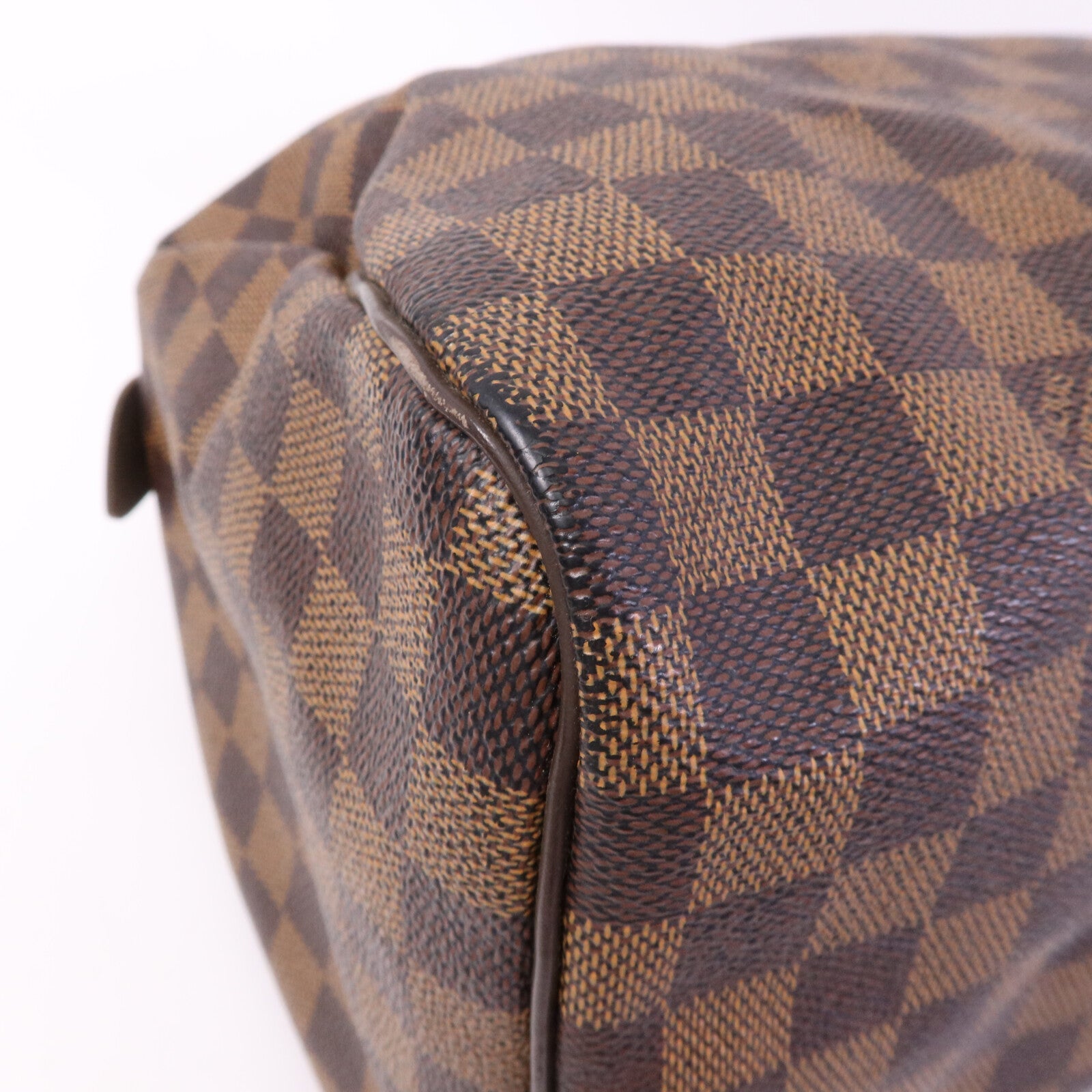 LOUIS VUITTON Damier Speedy 30金扣手挽袋