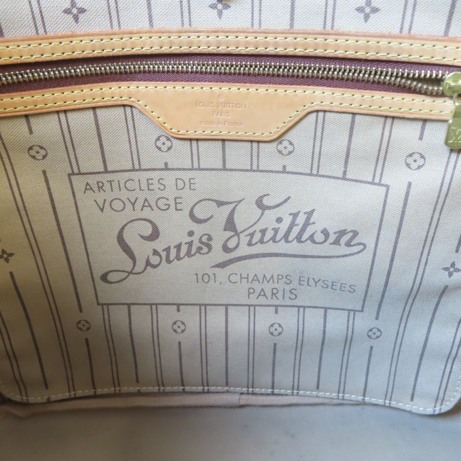 LOUIS VUITTON Monogram Neverfull MM金扣肩背袋/手挽袋啡色