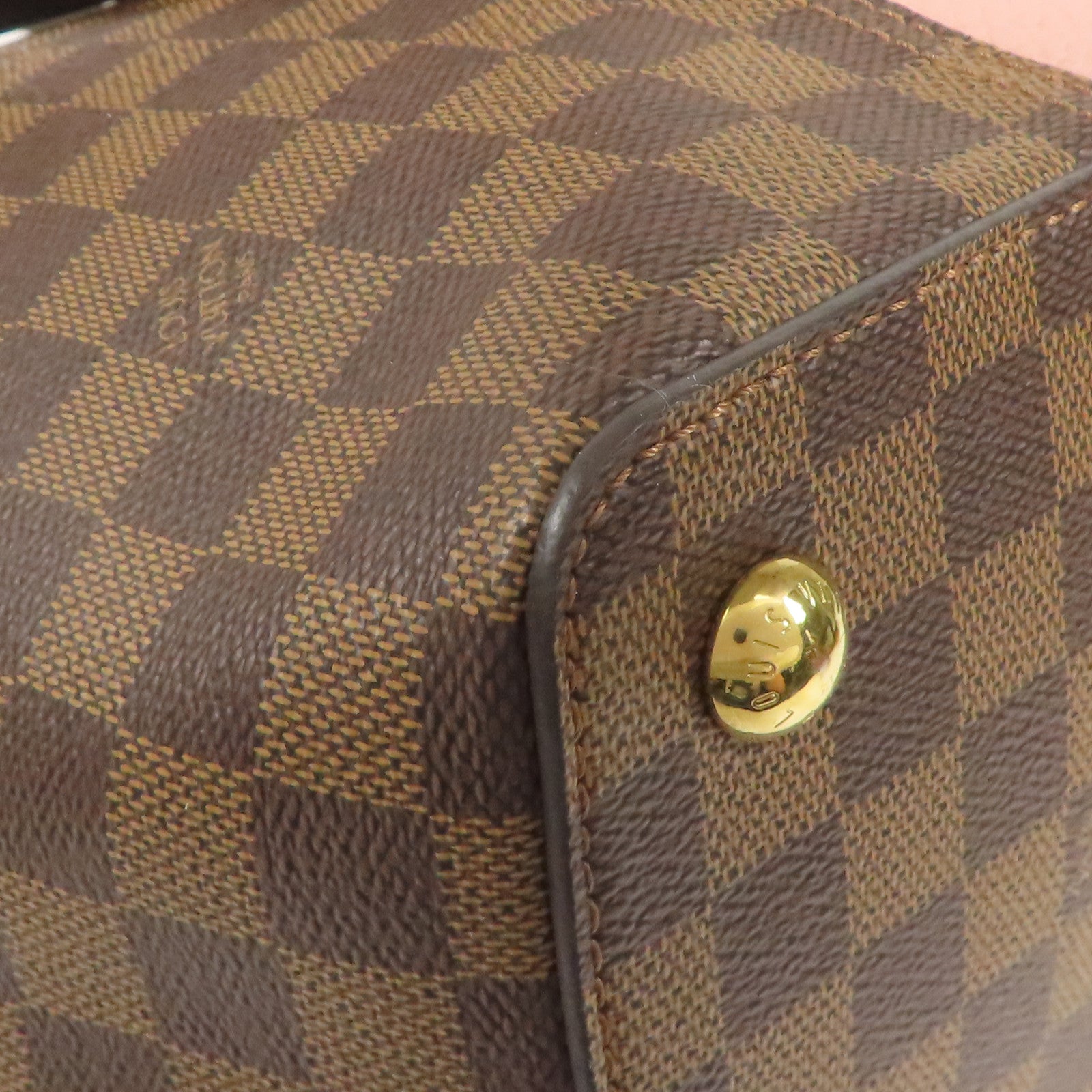 LOUIS VUITTON Damier Shoulder Bag金扣手挽肩背兩用袋