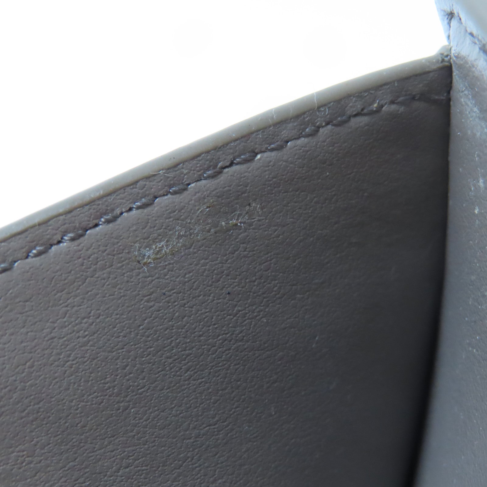 CELINE 牛皮皮革Medium Strap Wallet金扣錢包灰色/淺藍色
