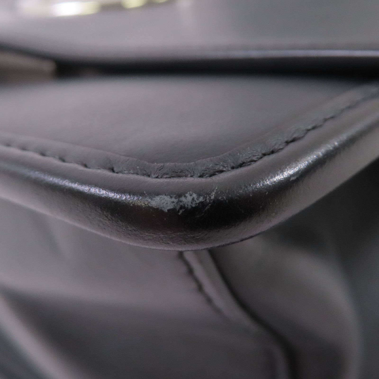 FENDI 牛皮皮革2Way Shoulder Bag銀扣手挽肩背兩用袋黑色