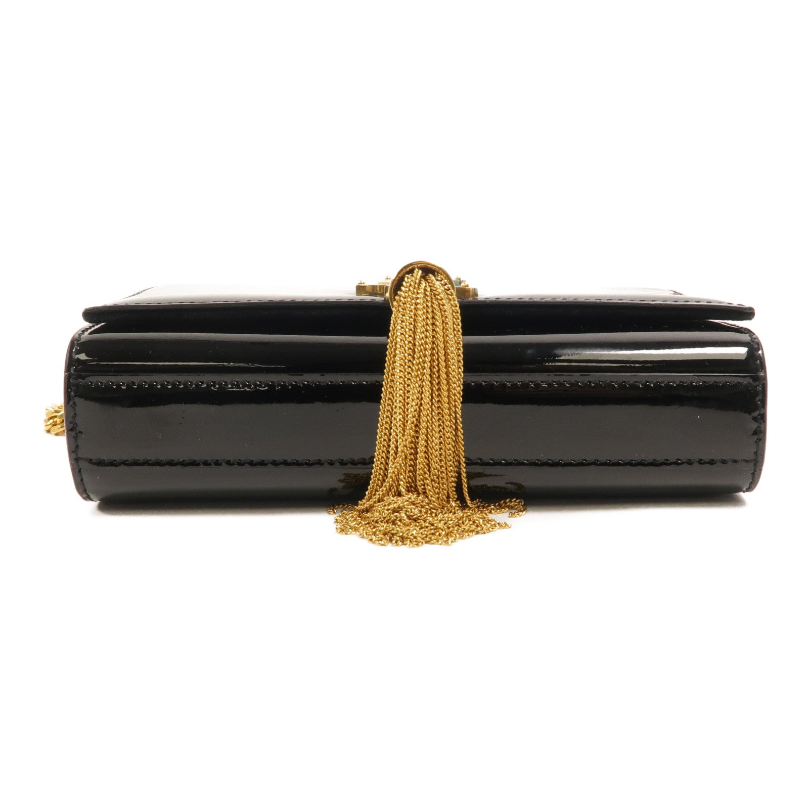 SAINT LAURENT 漆皮皮革Kate Small鏈帶肩背袋