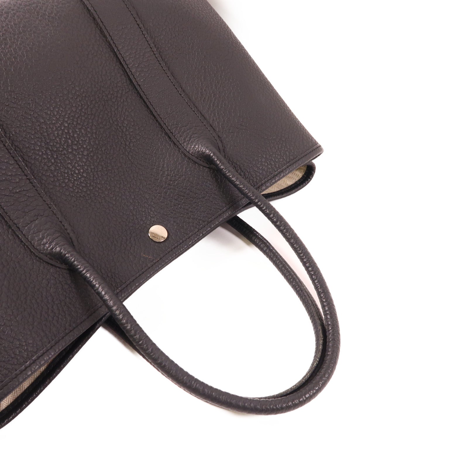 HERMES Country皮革Garden Party 36銀扣肩背袋Noir