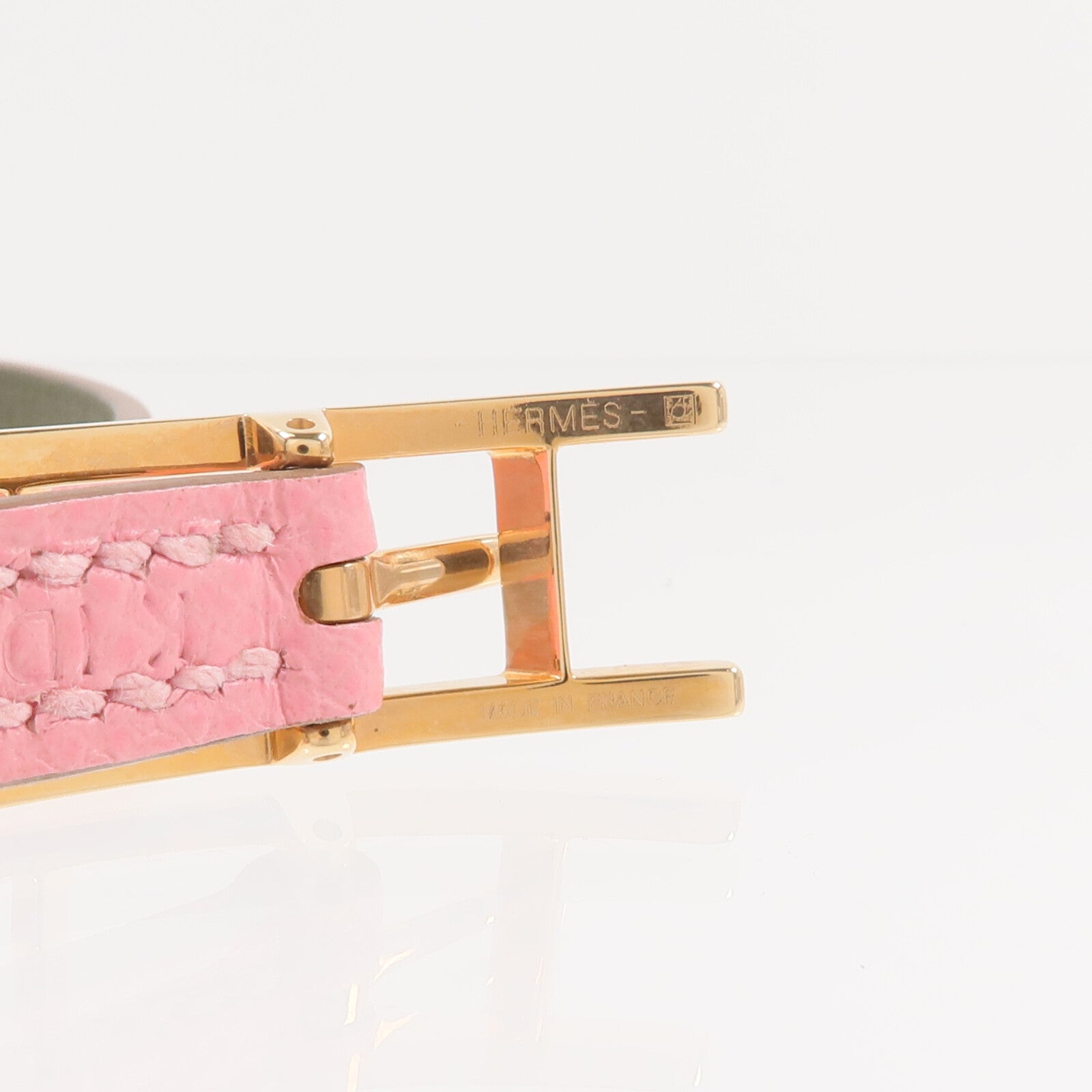 HERMES 【激減優惠】Epsom皮革Behapi Double Tour Bracelet手帶Rose Lipstick