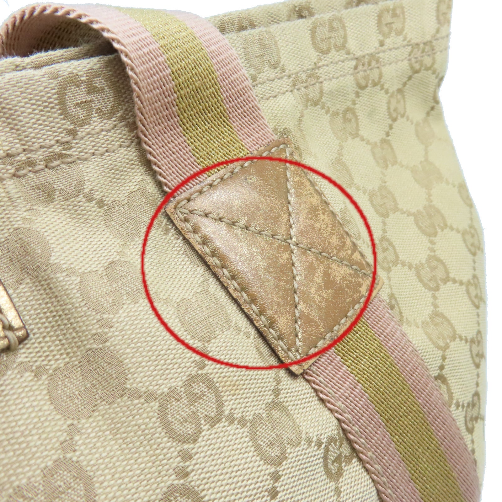 GUCCI 【激減優惠】GG帆布Tote Bag手挽袋啡色/杏色