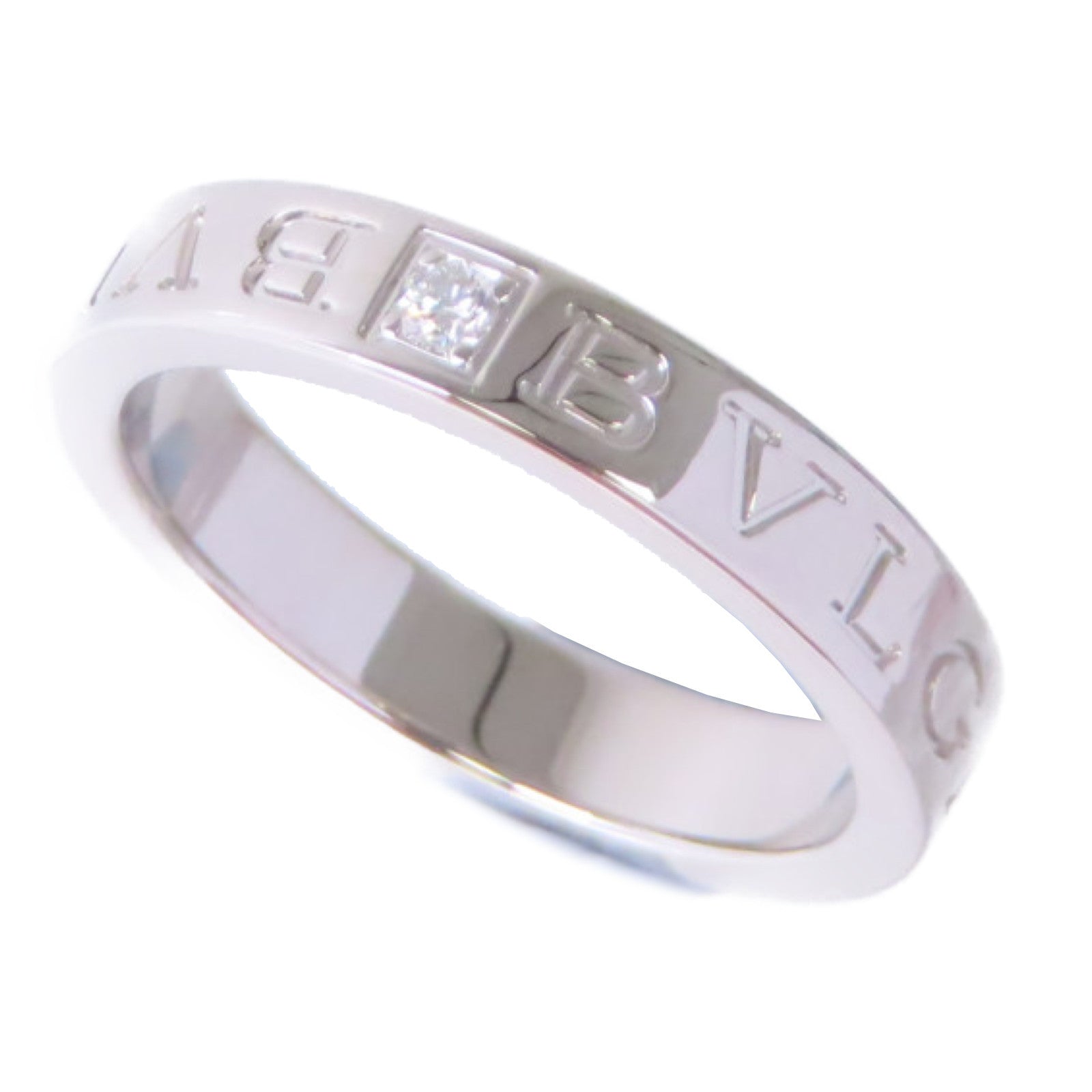 BVLGARI 18K白金/鑽石 B-Zero Diamond Ring戒指US#8