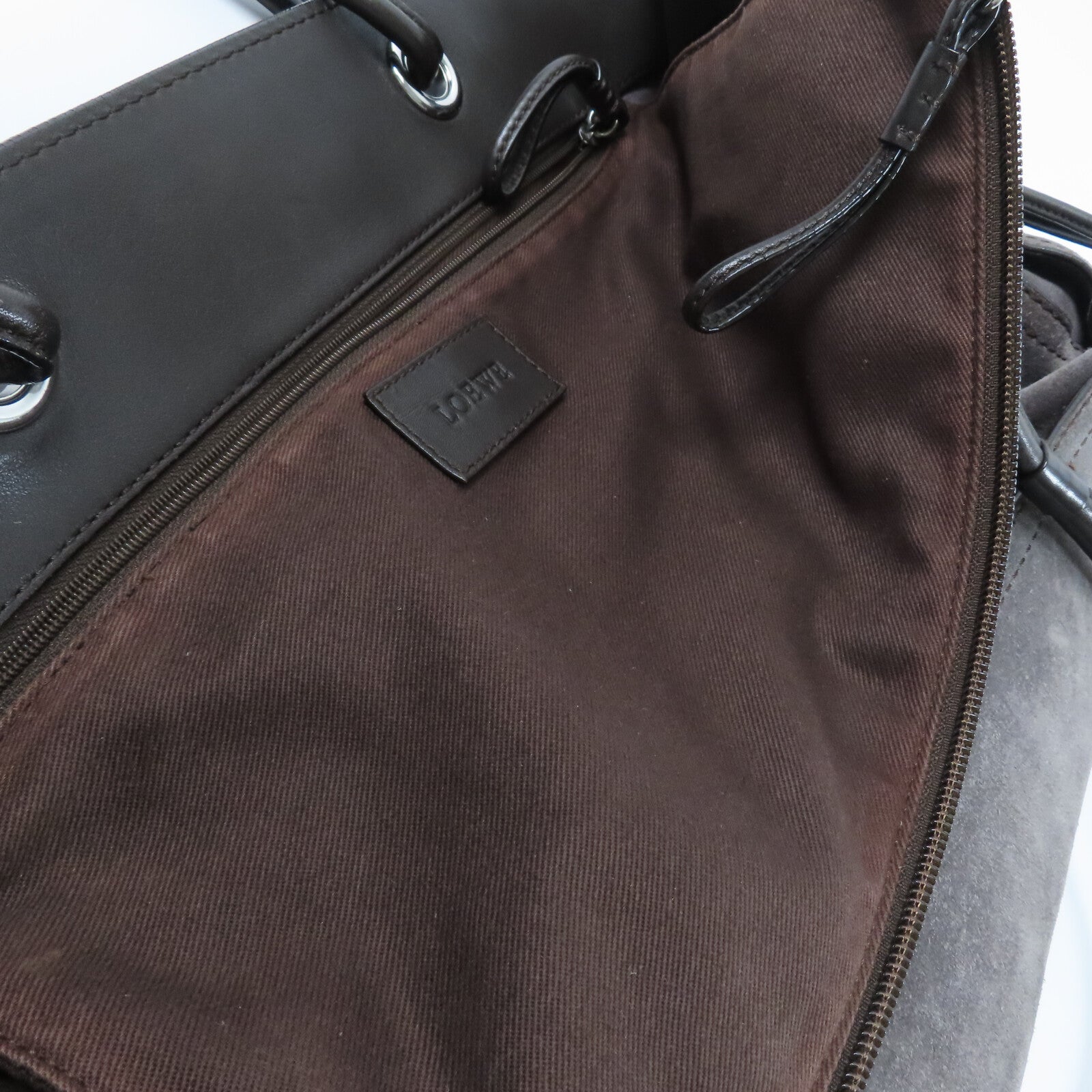 LOEWE 麂皮皮革Anagram Shoulder Bag肩背袋