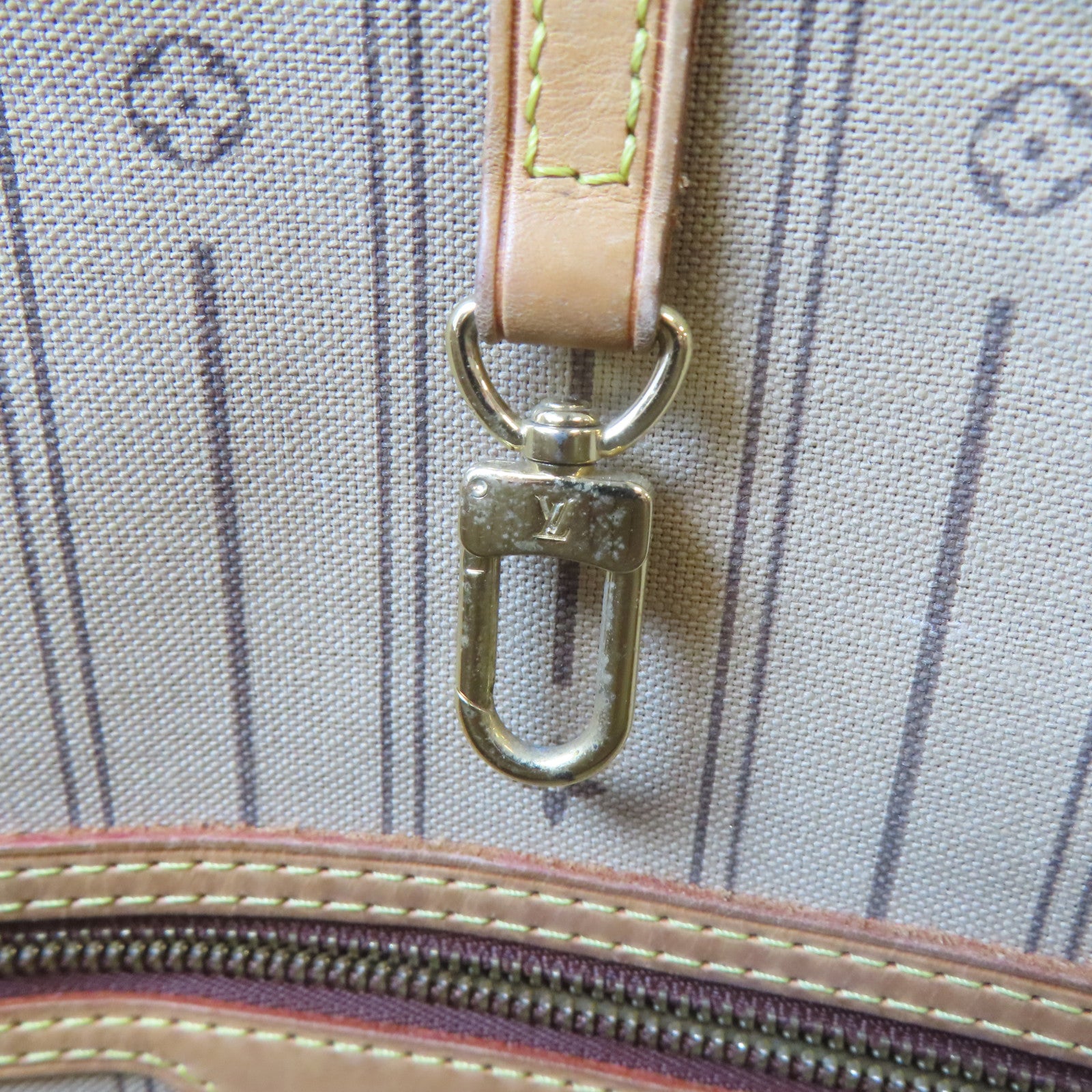 LOUIS VUITTON Monogram Neverfull MM金扣肩背袋/手挽袋啡色