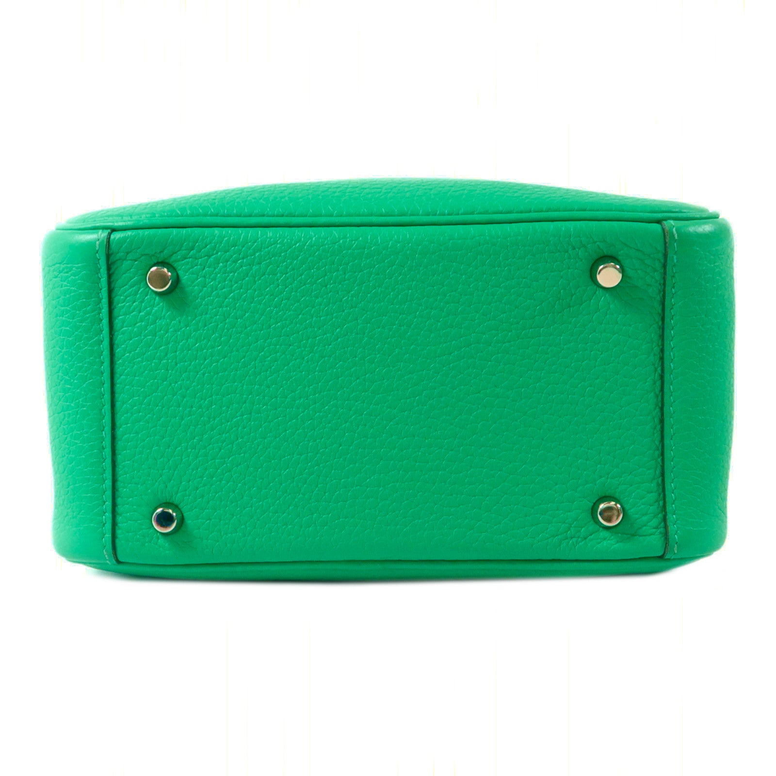 HERMES Clemence皮革Mini Lindy手挽肩背兩用袋Bambou