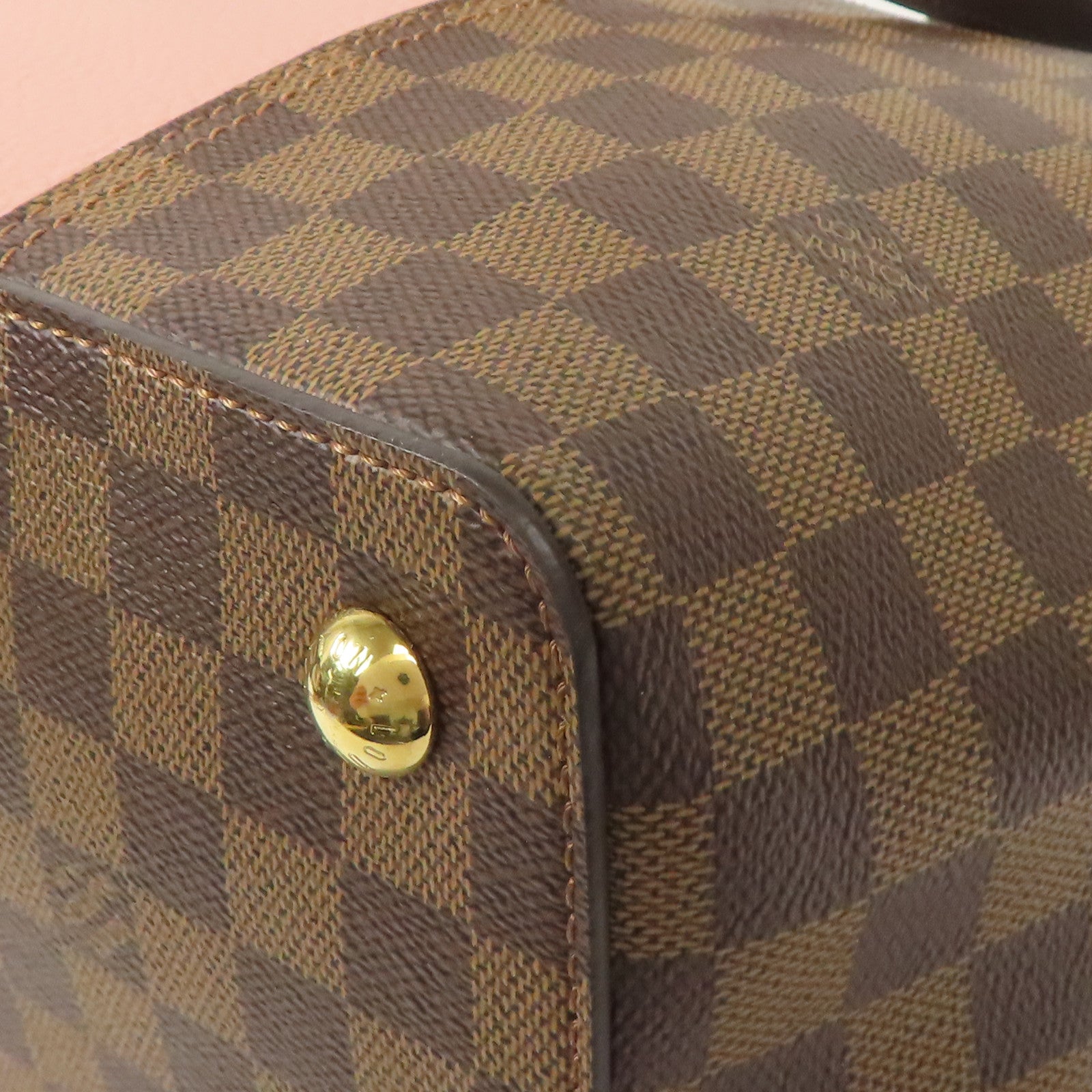 LOUIS VUITTON Damier Shoulder Bag金扣手挽肩背兩用袋