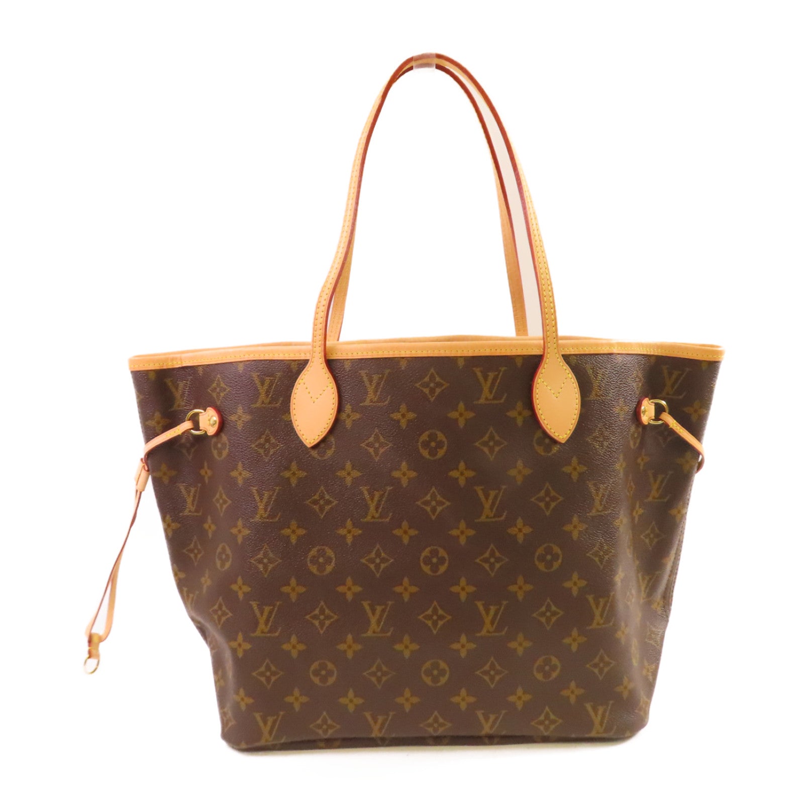 LOUIS VUITTON Monogram Neverfull MM Tote Bag金扣肩背袋啡色