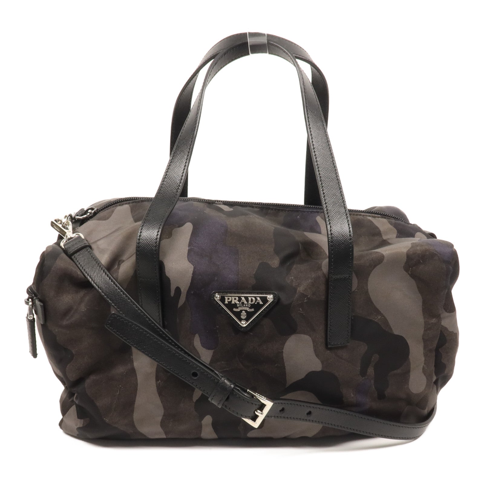 PRADA 尼龍2 Way Shoulder銀扣手挽肩背兩用袋