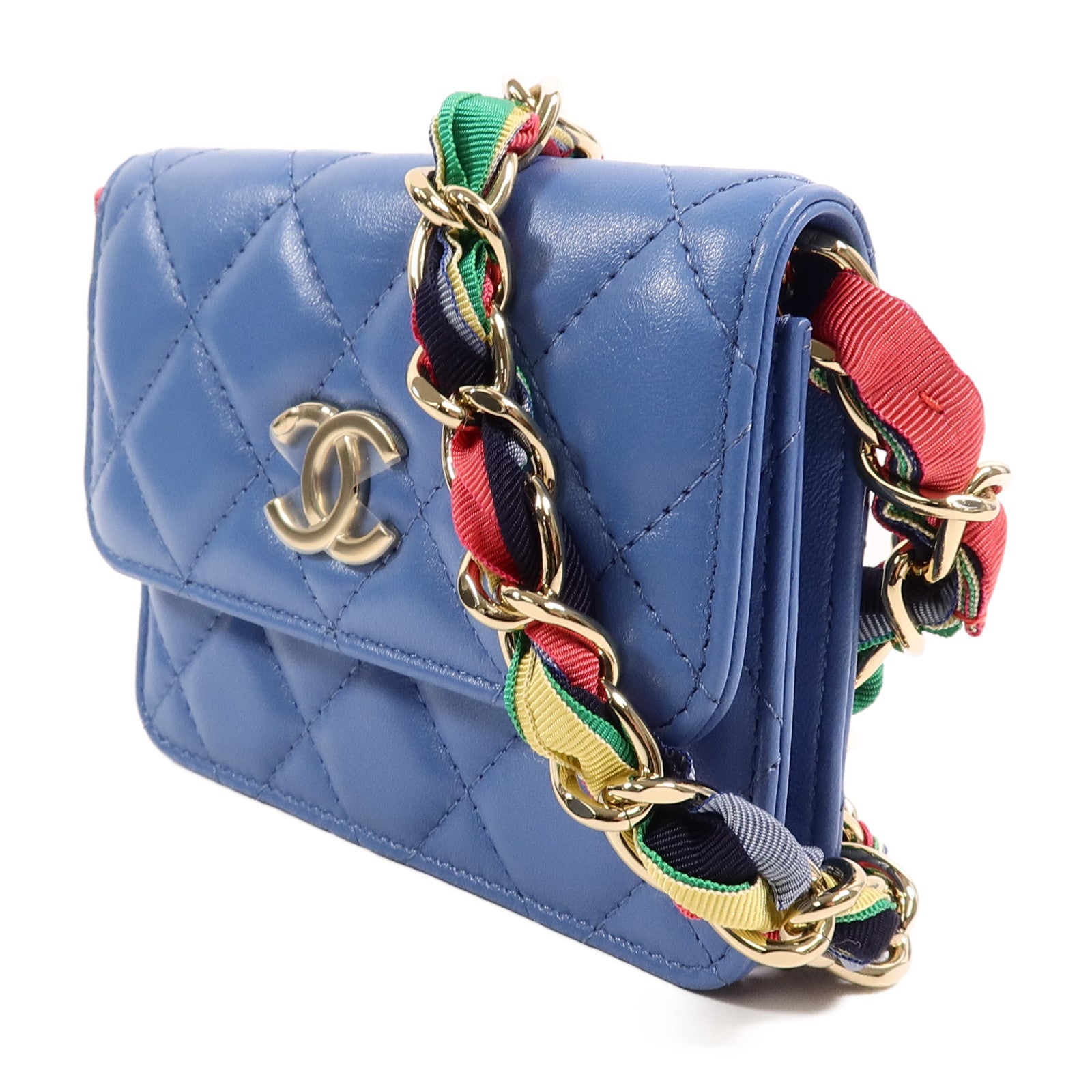 CHANEL 羊皮皮革Mini Chain Bag鏈帶肩背袋