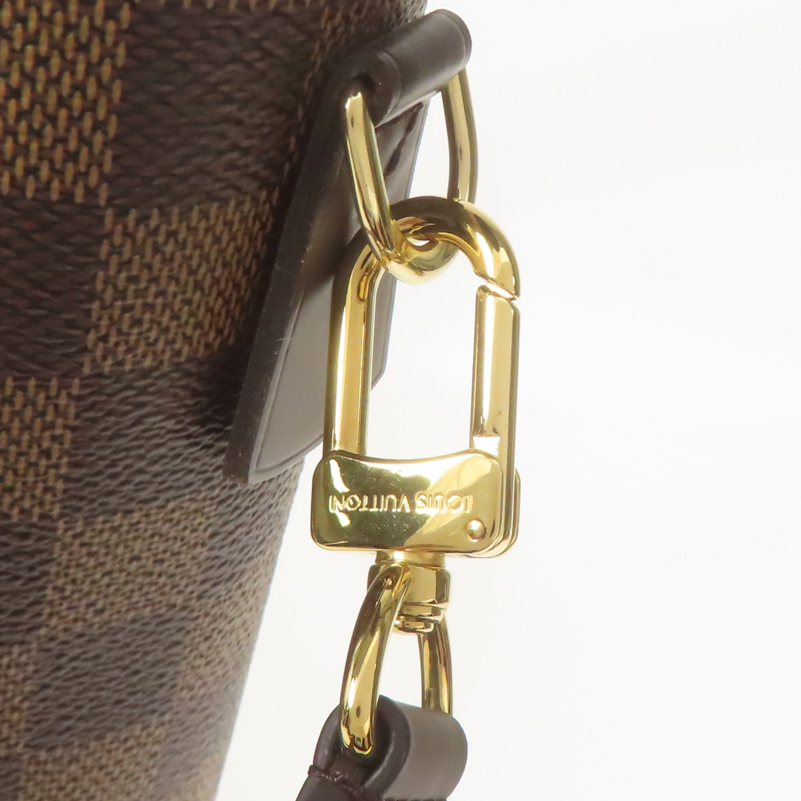 LOUIS VUITTON Damier Shoulder Bag金扣手挽肩背兩用袋