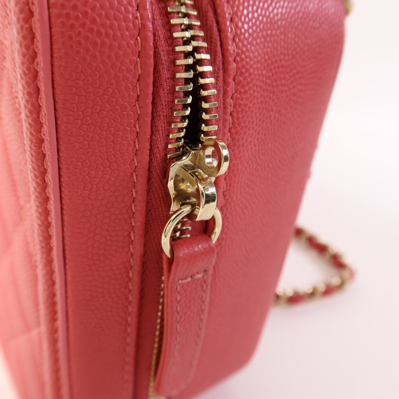 CHANEL 牛皮皮革Vanity Case金扣手挽肩背兩用袋