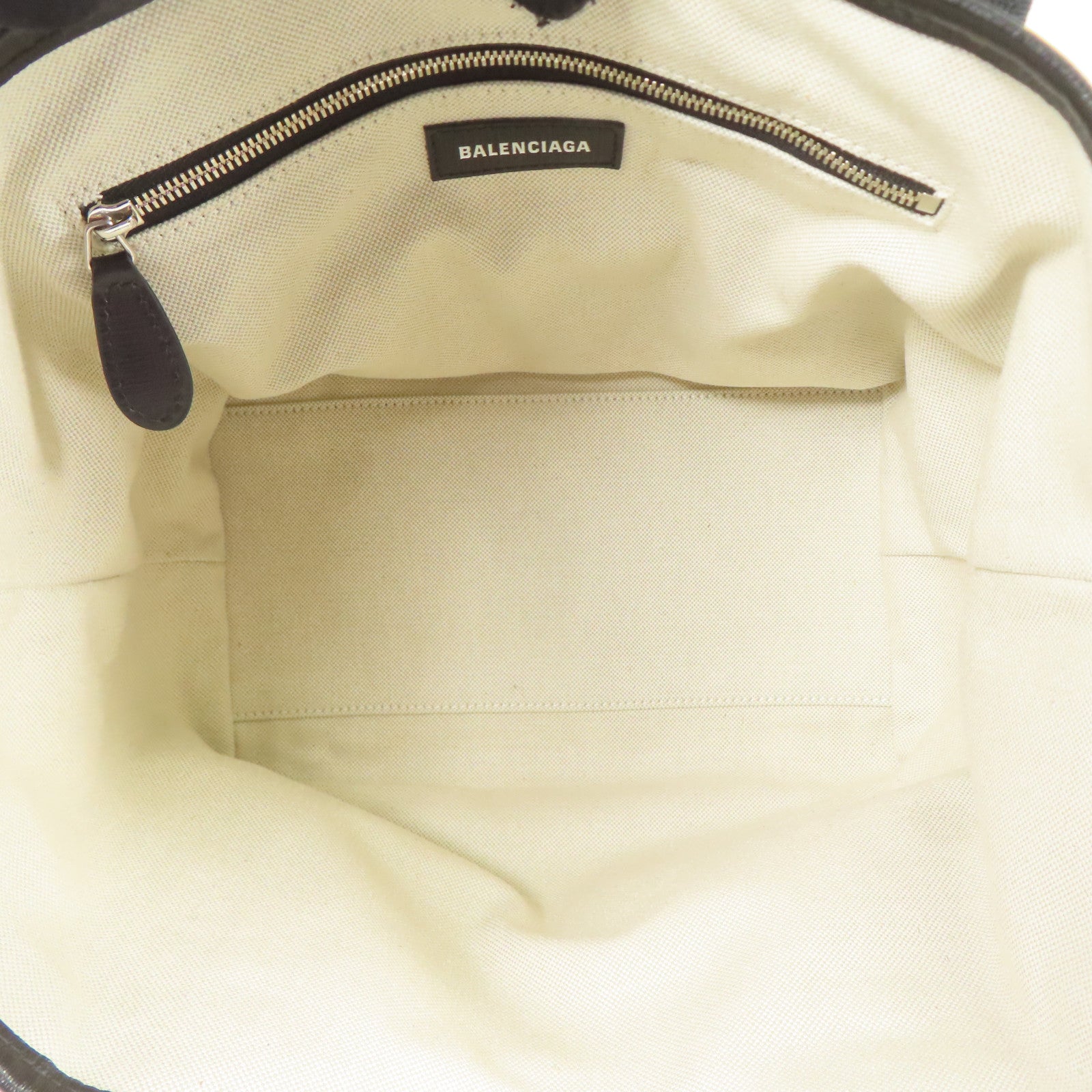 BALENCIAGA 帆布Biarritz Small Bag銀扣手挽肩背兩用袋