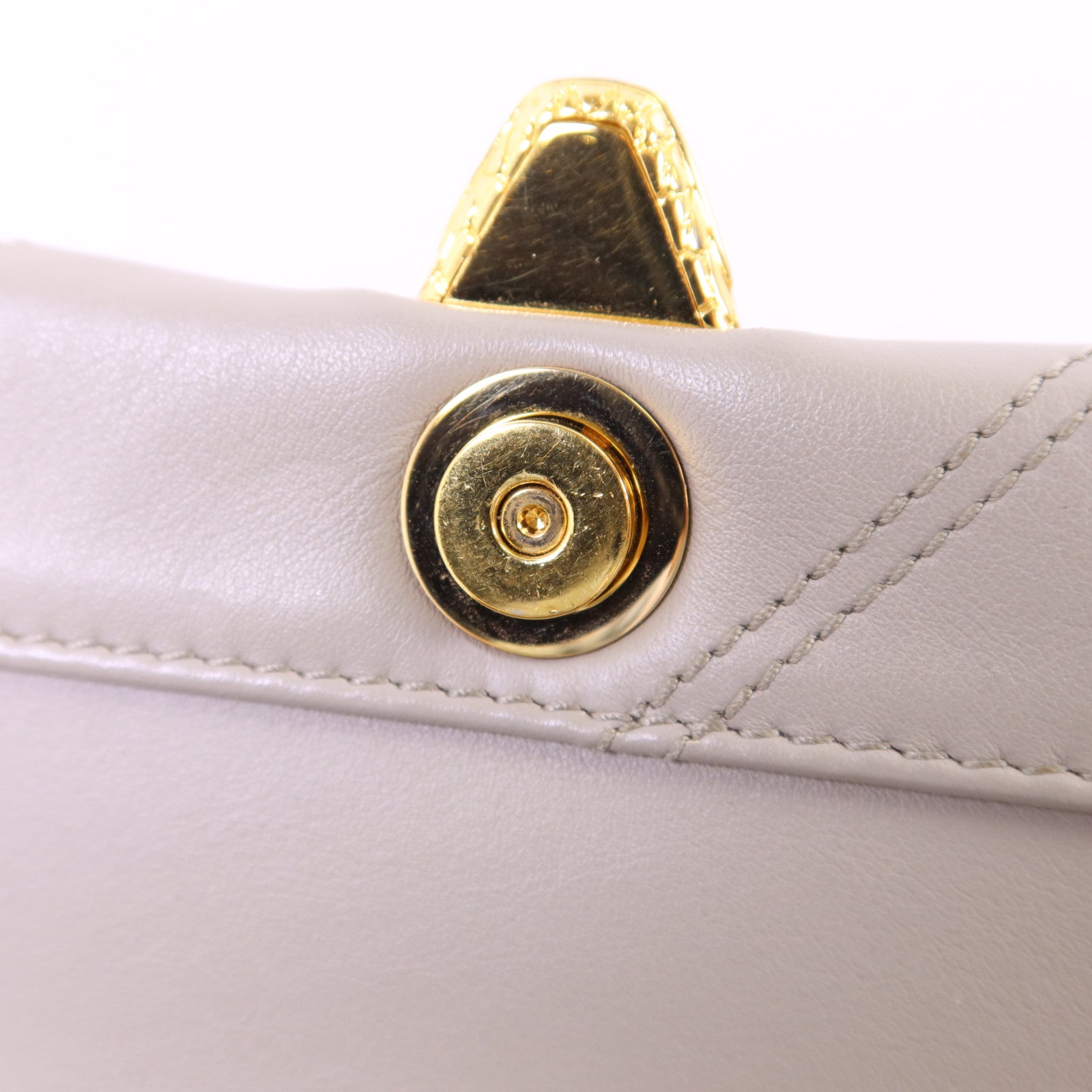 BVLGARI 牛皮皮革2 Way Shoulder Bag金扣手挽肩背兩用袋