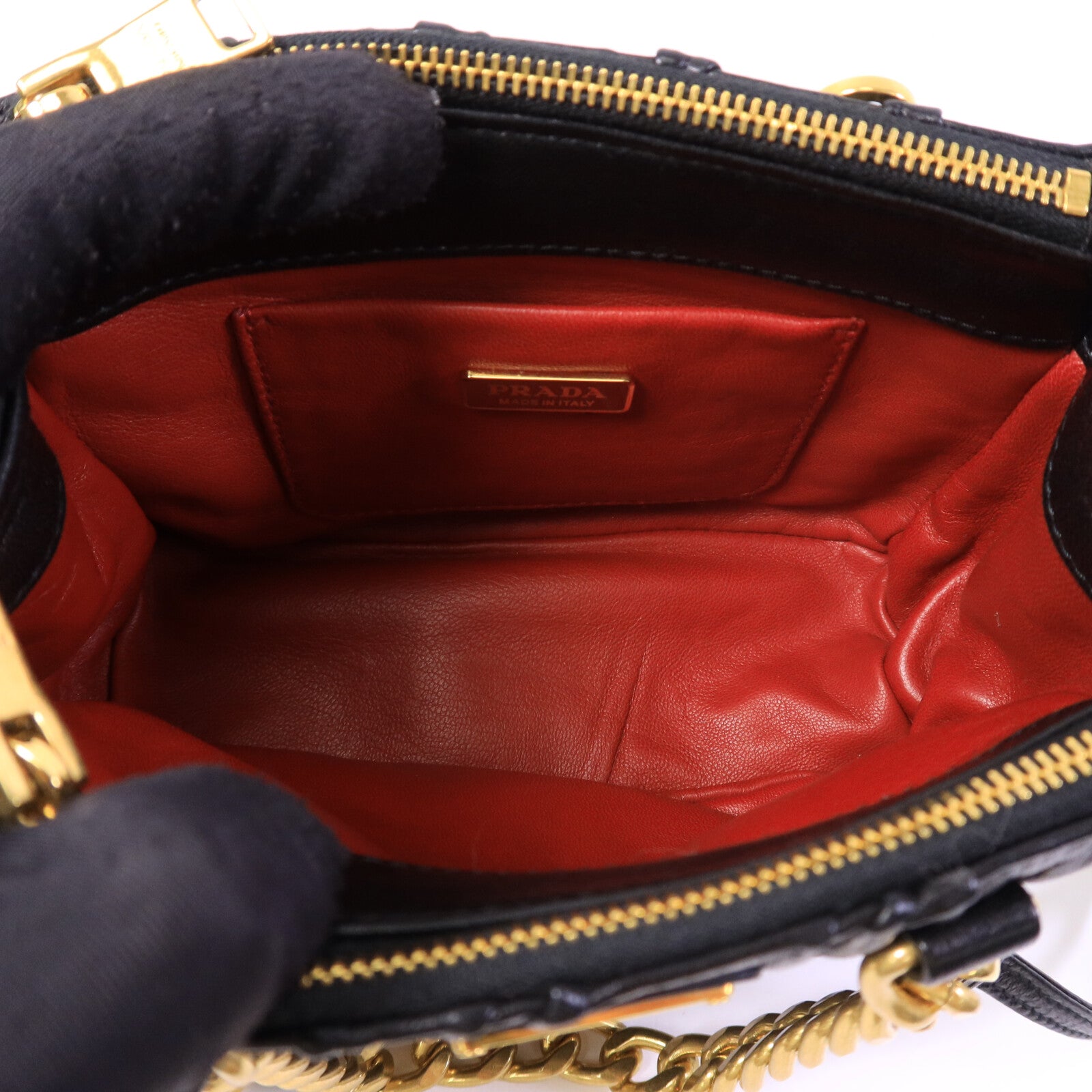 PRADA 羊皮皮革2 Way Shoulder Bag手挽肩背兩用袋