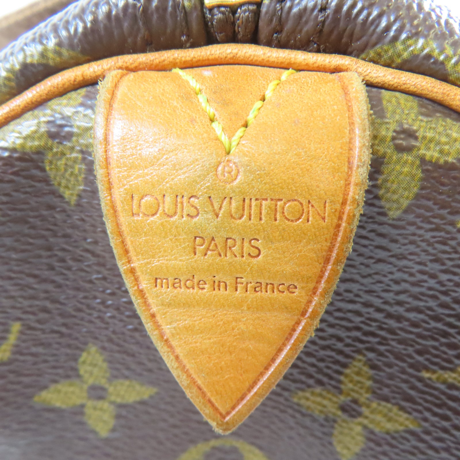 LOUIS VUITTON Monogram Speedy 30金扣手挽袋棕色