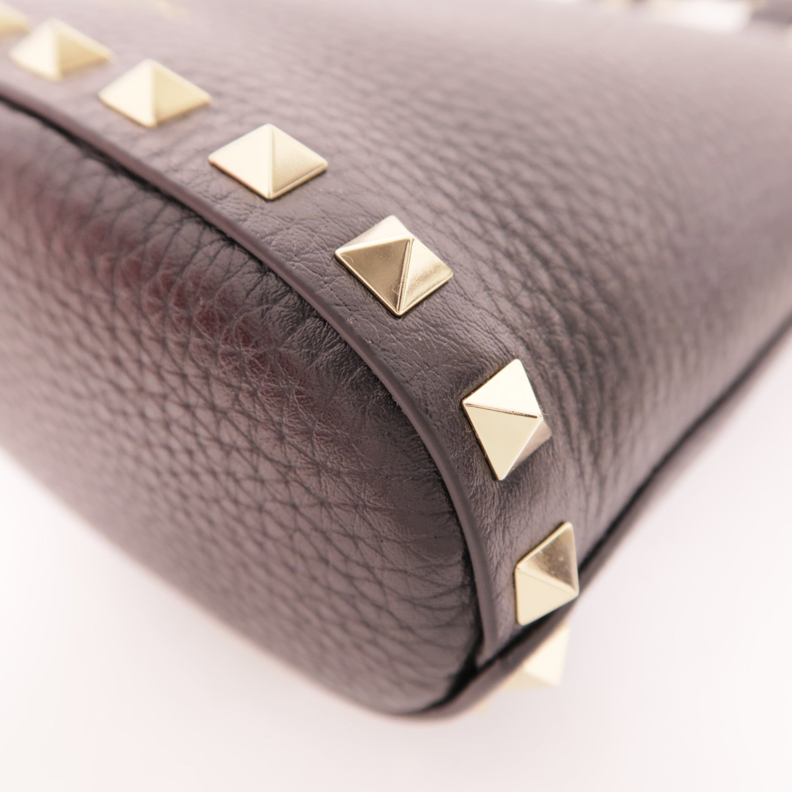 Valentino 【激減優惠】牛皮皮革Rockstud 金扣手挽肩背兩用袋