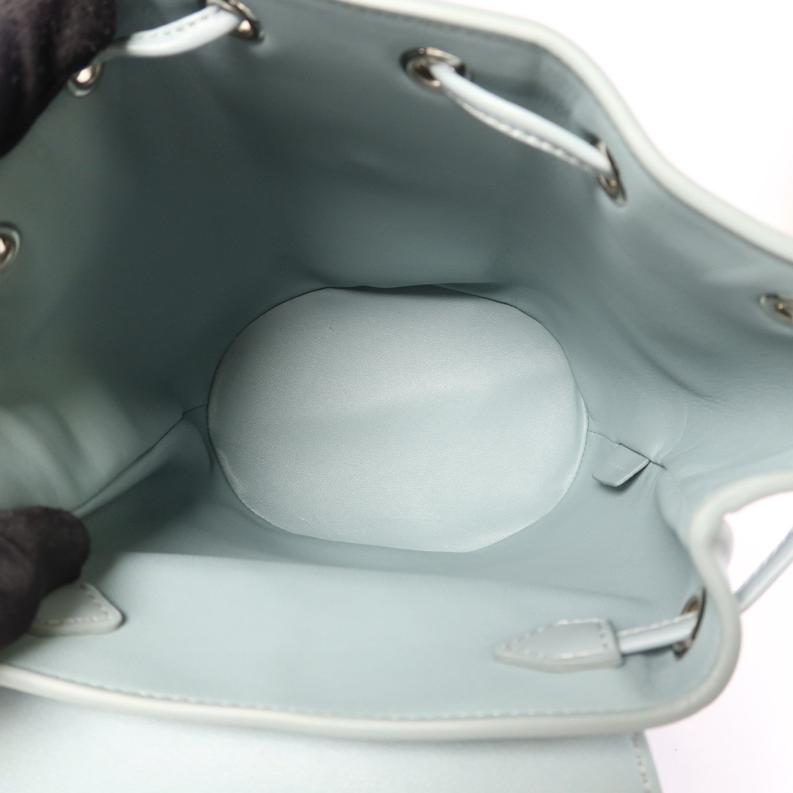 CELINE 牛皮皮革Bonnie銀扣背包