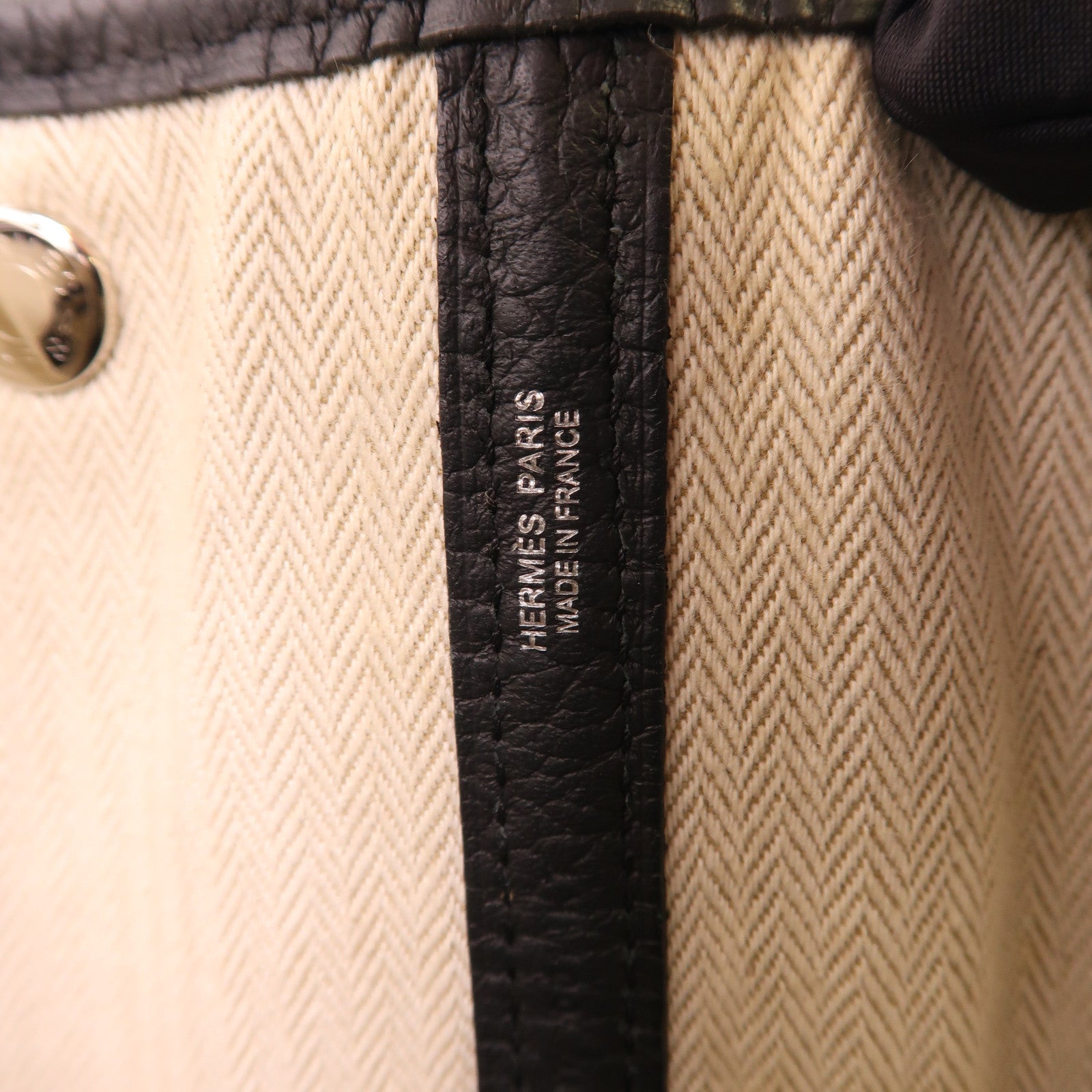 HERMES Country皮革Garden Party 36銀扣肩背袋Noir