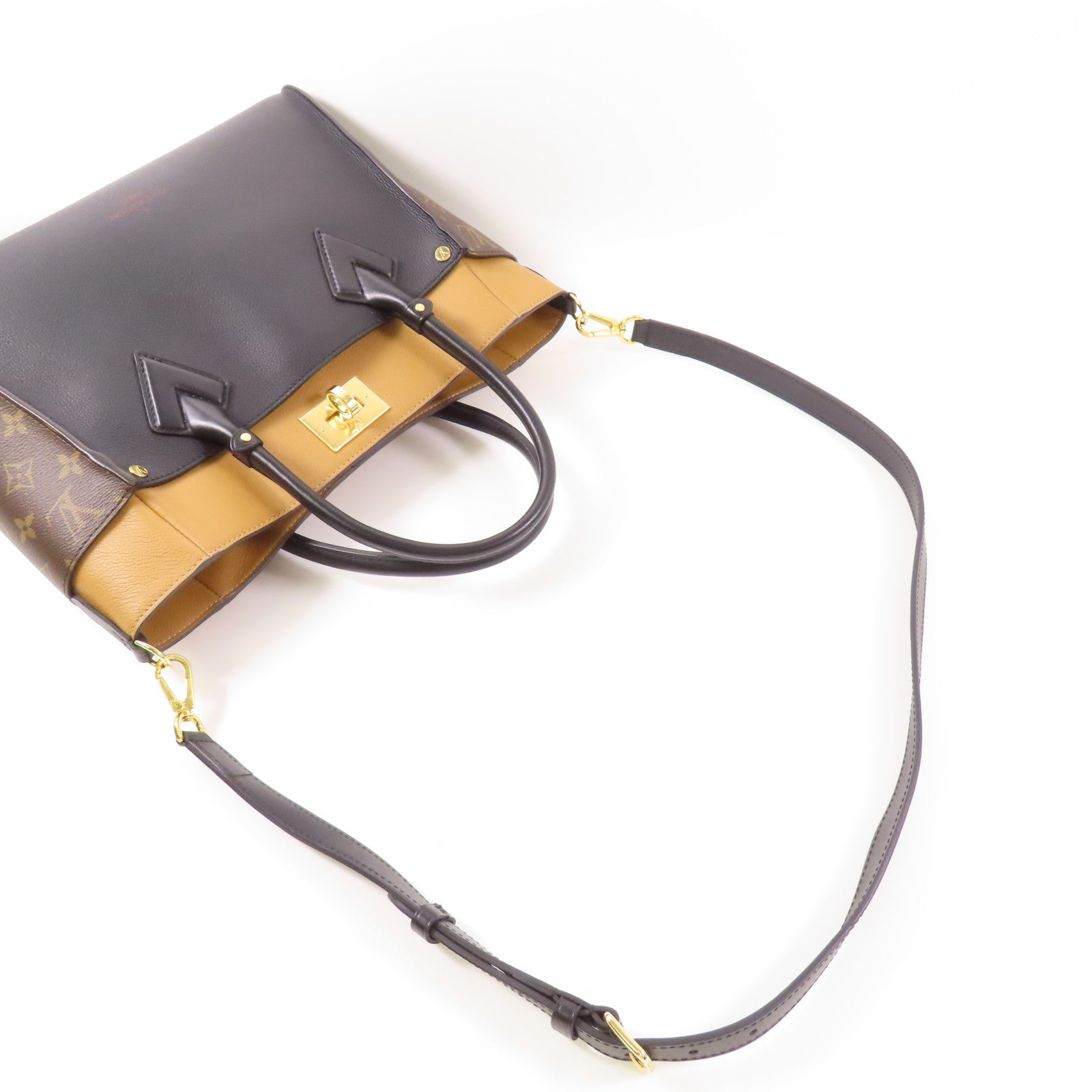 LOUIS VUITTON LV GHW On My Side MM 2 Way Shoulder Bag M53823 Monogram Calfskin