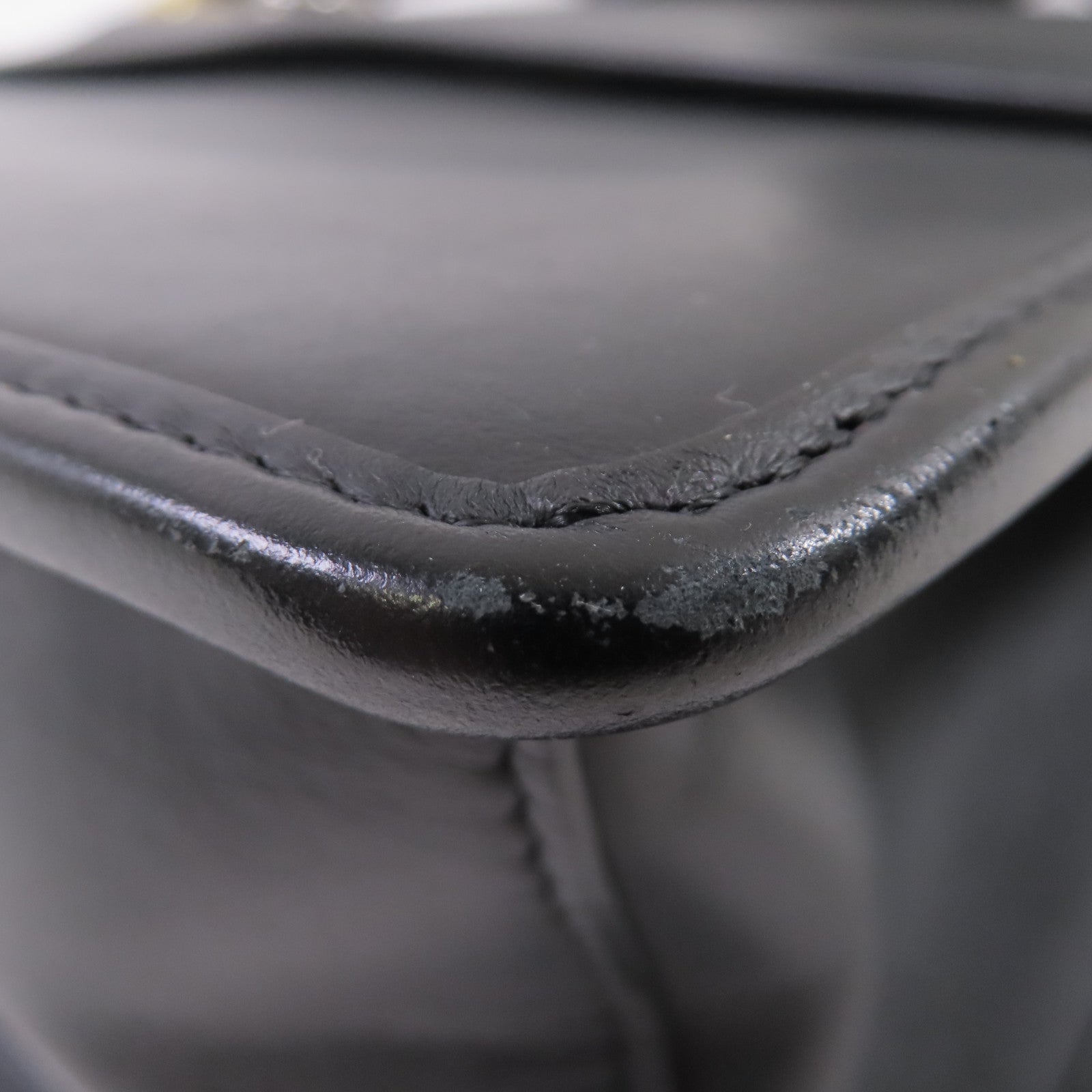 FENDI 牛皮皮革2Way Shoulder Bag銀扣手挽肩背兩用袋黑色