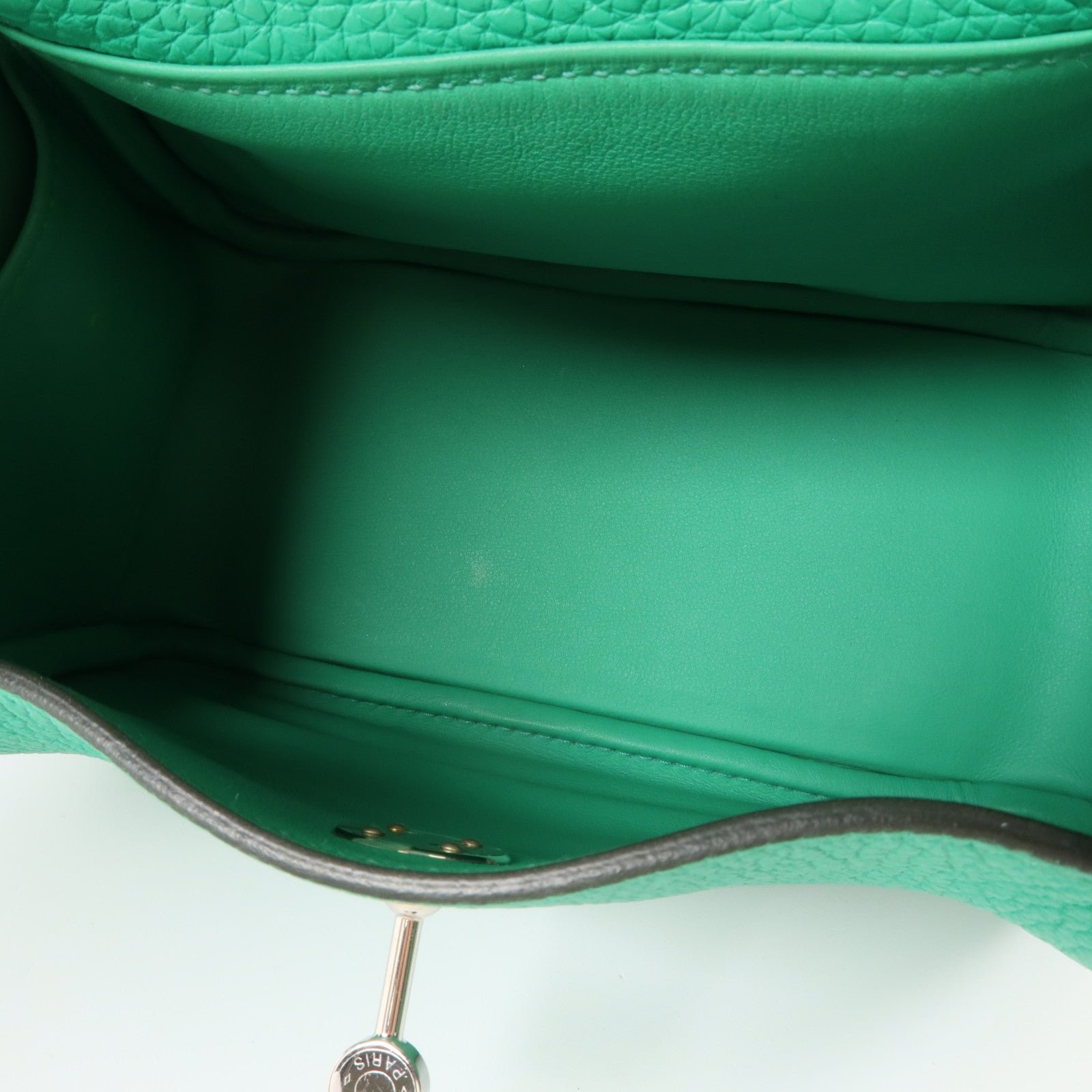 HERMES Clemence皮革Mini Lindy手挽肩背兩用袋Bambou