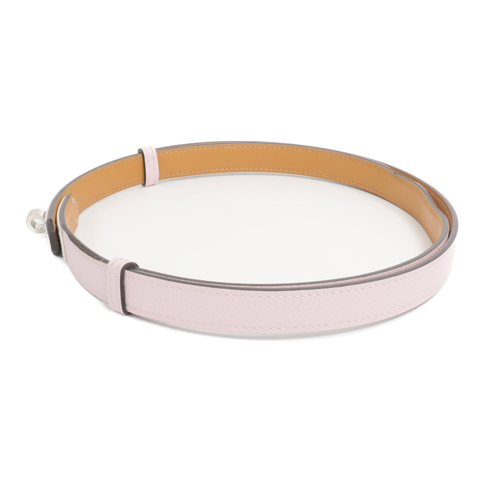 HERMES Epsom皮革Kelly Belt皮帶Mauve Pale