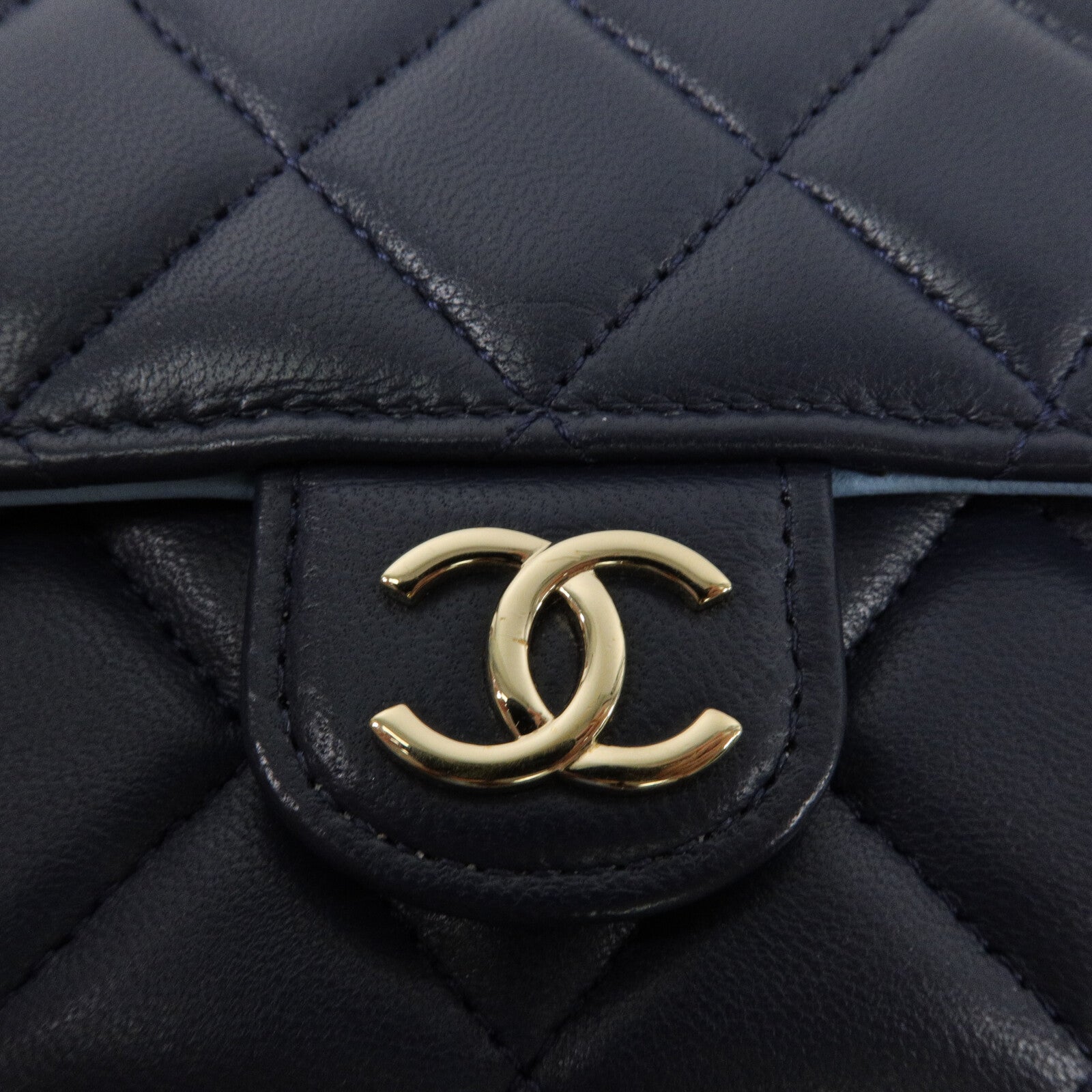 CHANEL 羊皮皮革Mini Flap Bag鏈帶手挽肩背兩用袋
