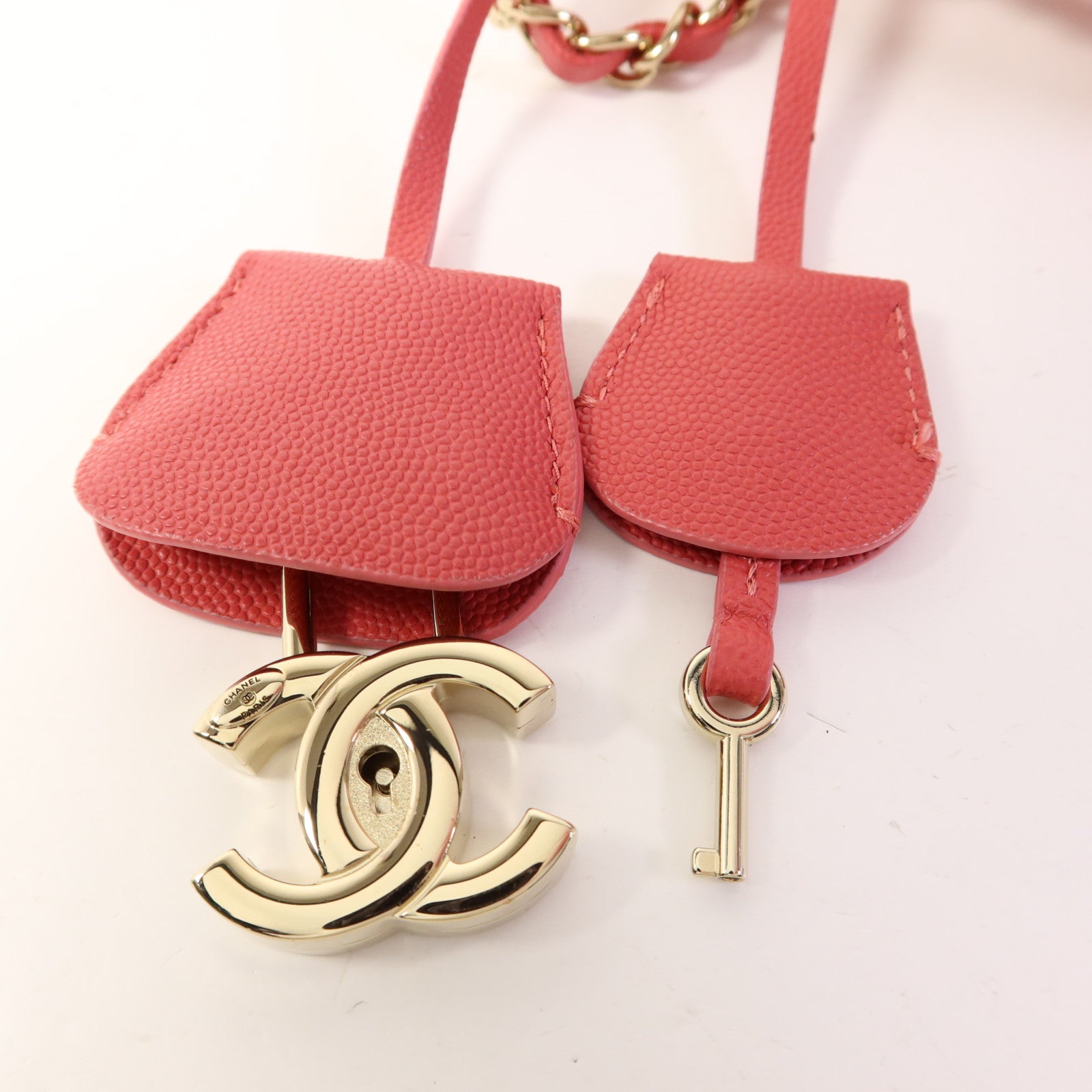 CHANEL 牛皮皮革Vanity Case金扣手挽肩背兩用袋