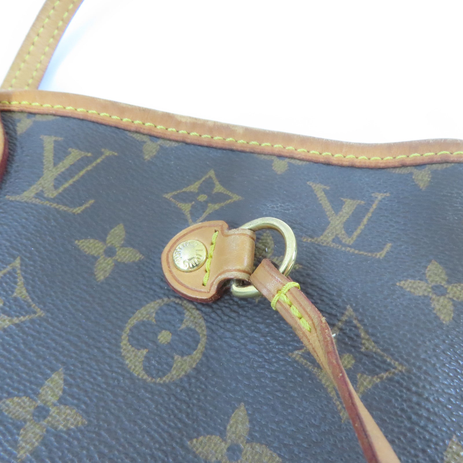 LOUIS VUITTON Monogram Neverfull MM金扣肩背袋/手挽袋啡色