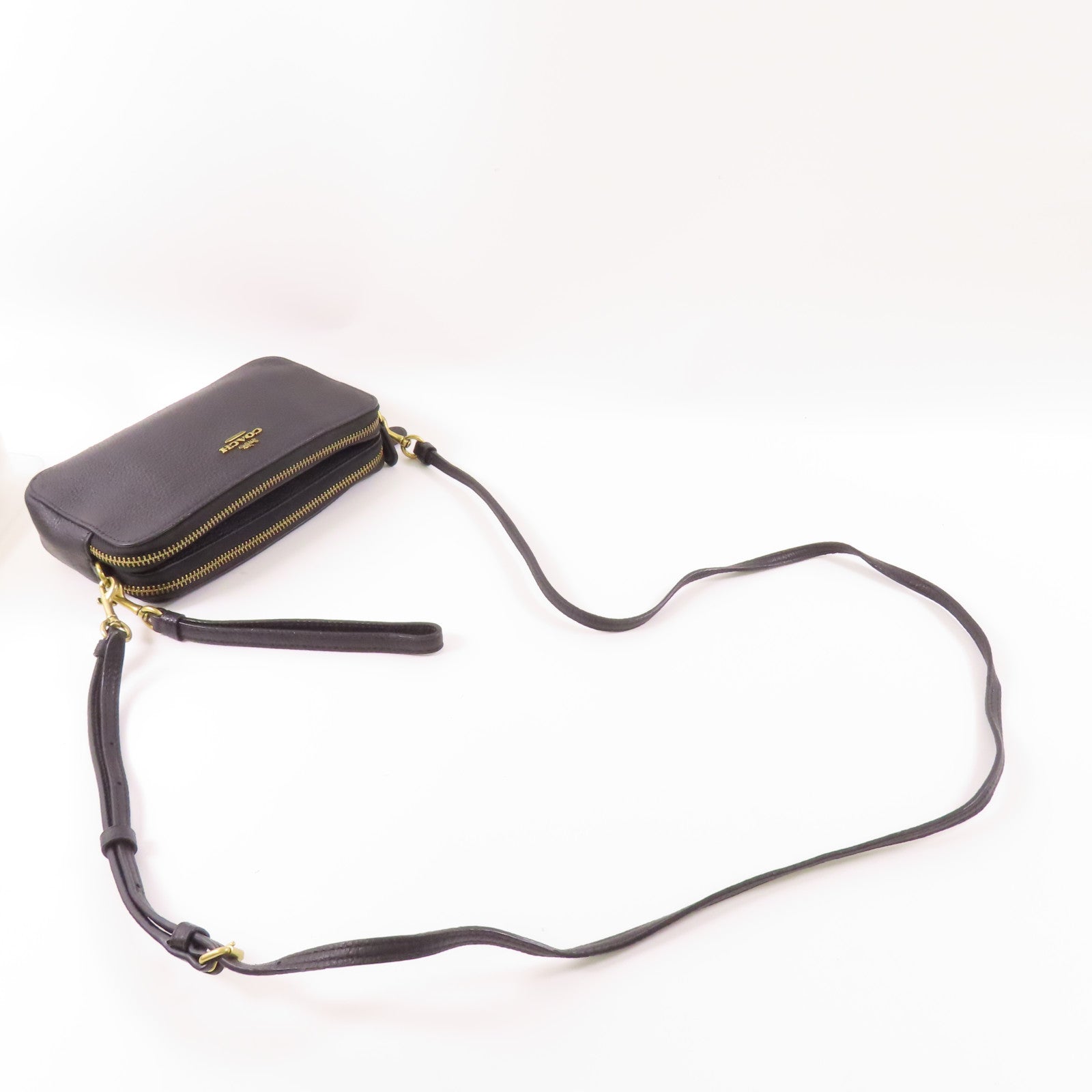 COACH 牛皮皮革Shoulder Bag金扣肩背袋