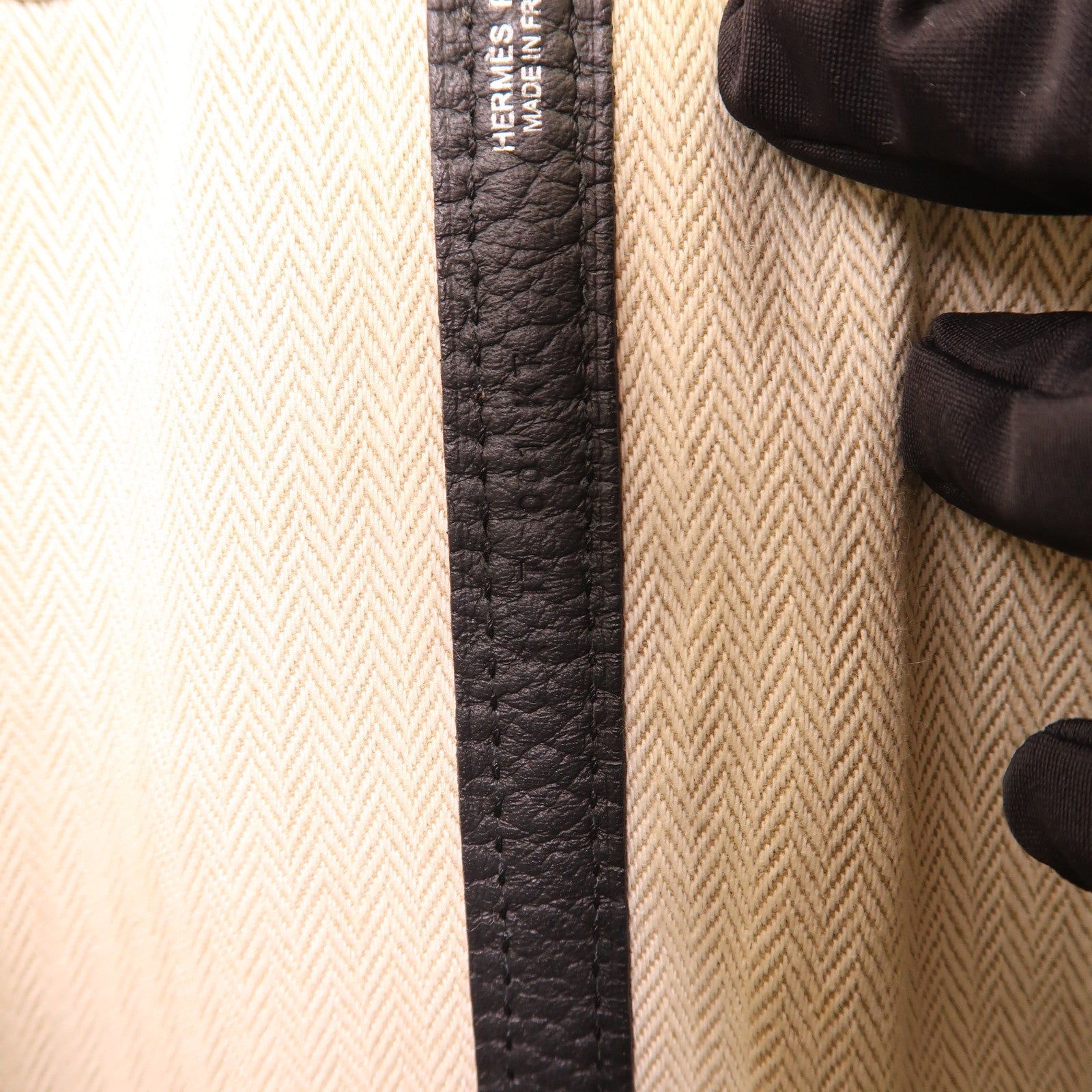 HERMES Country皮革Garden Party 36銀扣肩背袋Noir