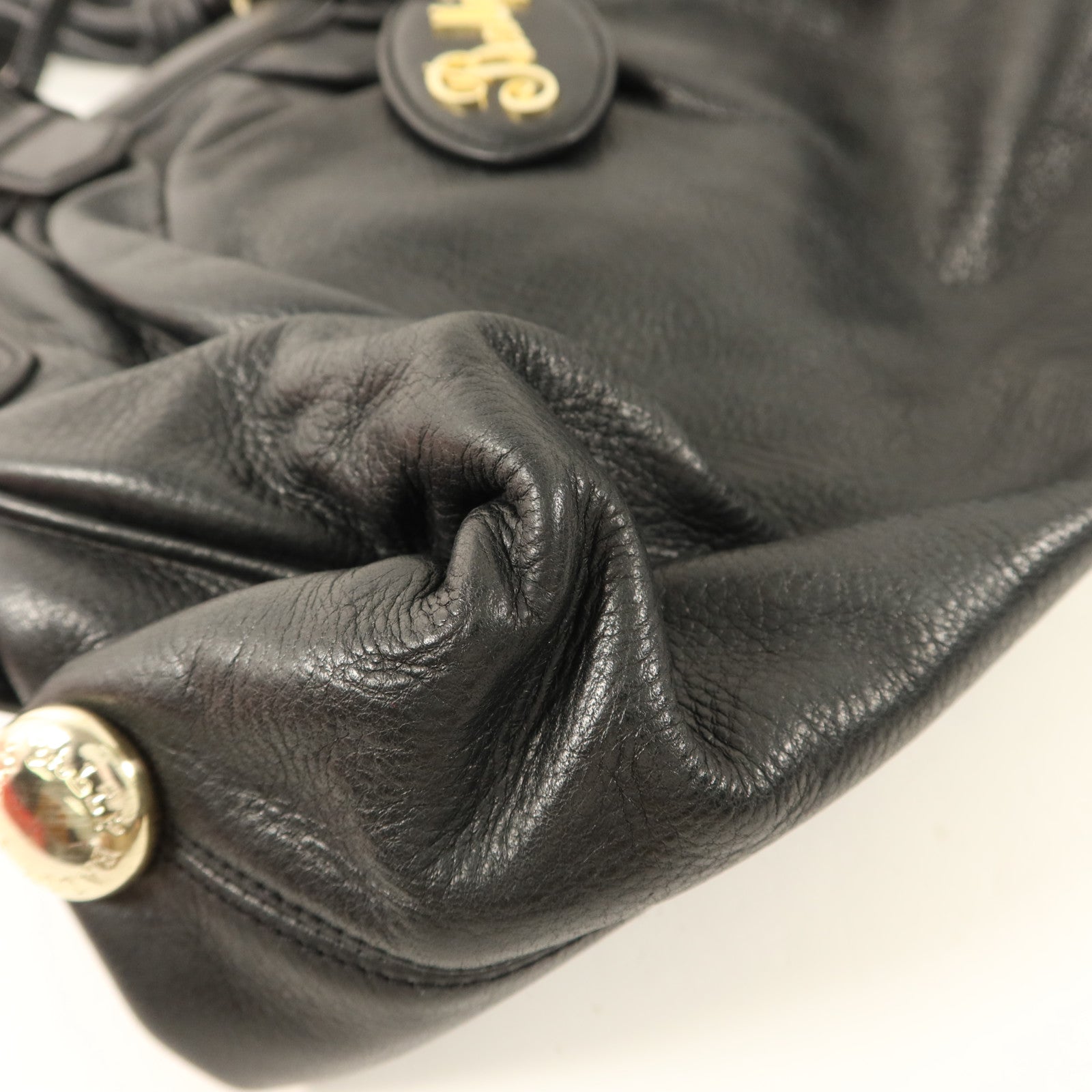 BALLY 牛皮皮革Handbag金扣手挽袋